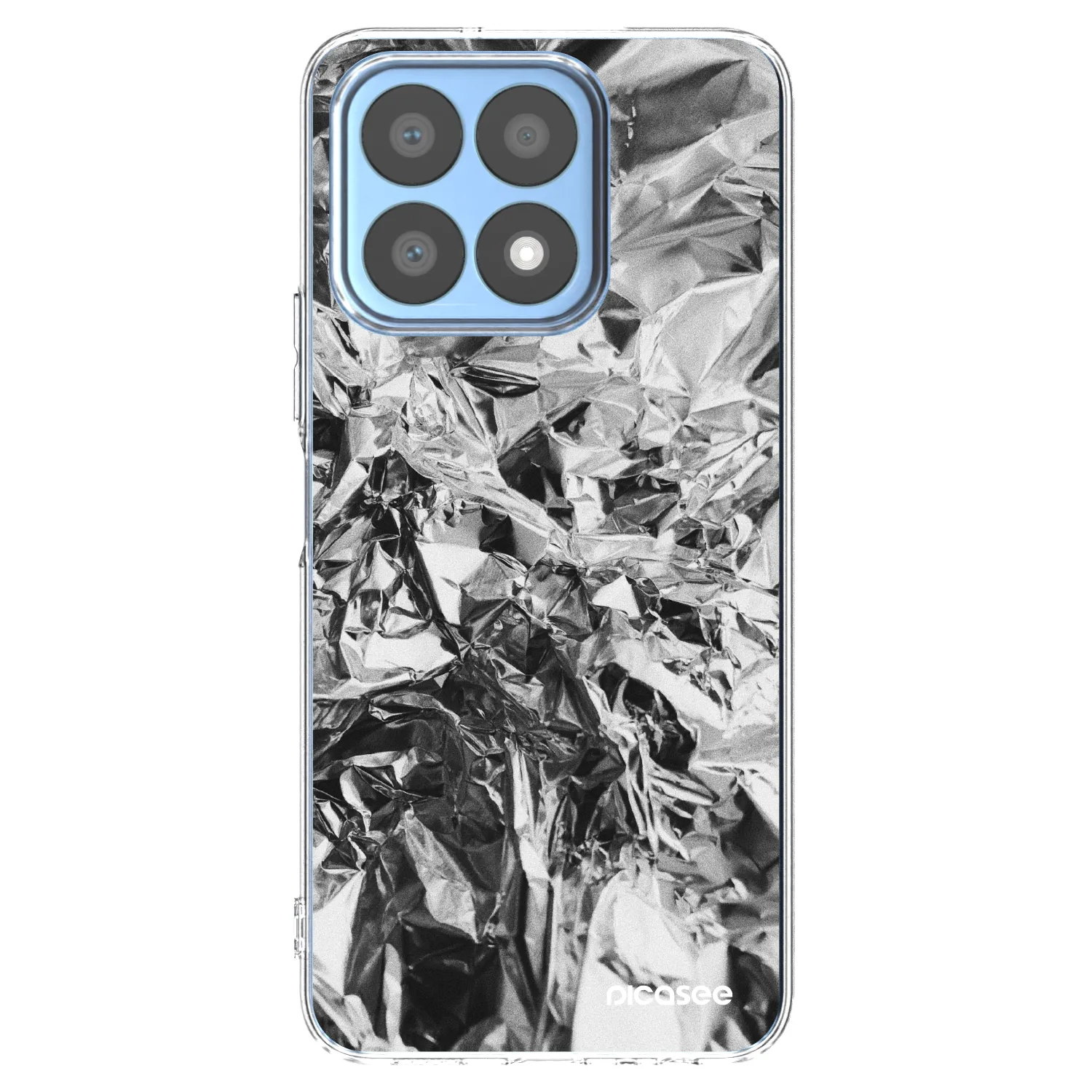 Picasee Honor X8a Hülle - Transparentes Silikon - Chrome