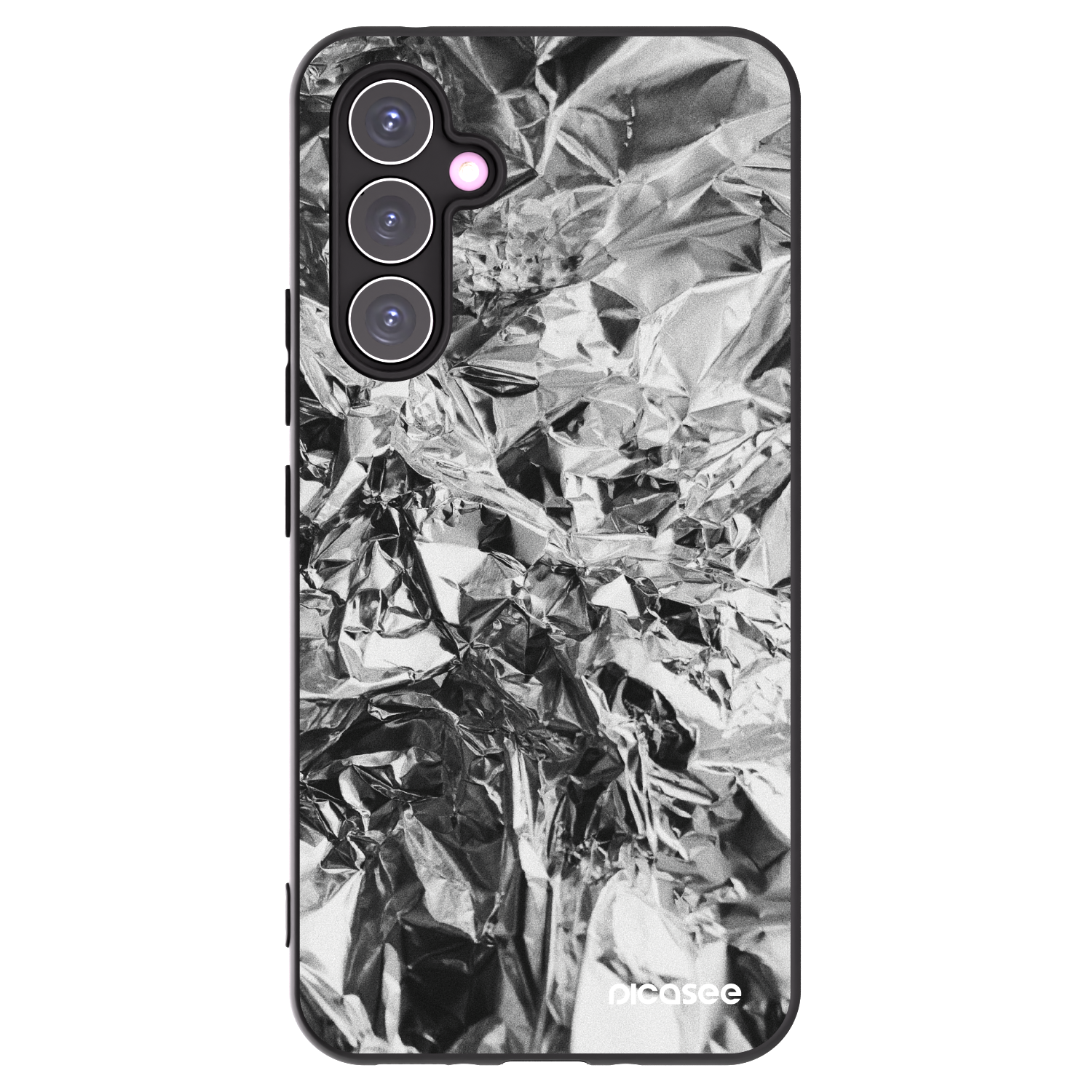 Picasee Samsung Galaxy A54 5G A546B Hülle - Schwarzes Silikon - Chrome