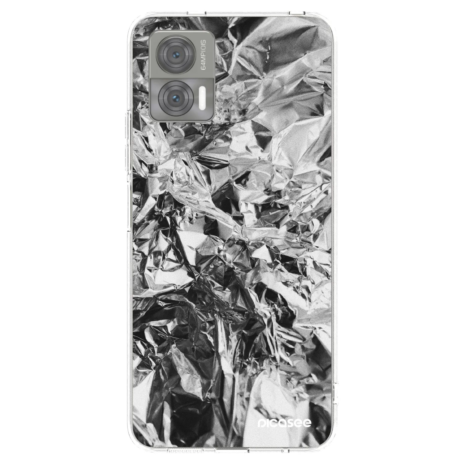 Picasee Motorola Edge 30 Neo Hülle - Transparentes Silikon - Chrome