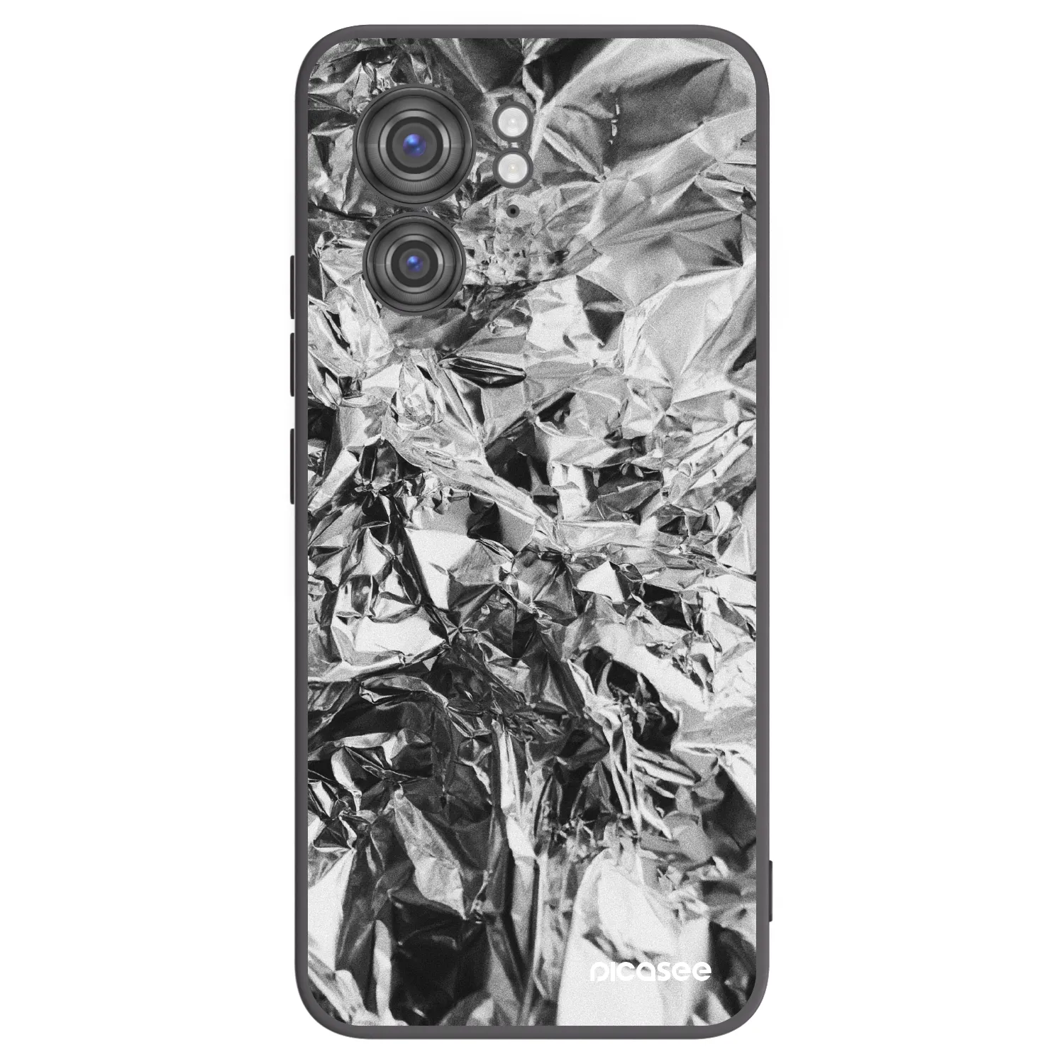 Picasee Motorola Edge 40 Hülle - Schwarzes Silikon - Chrome