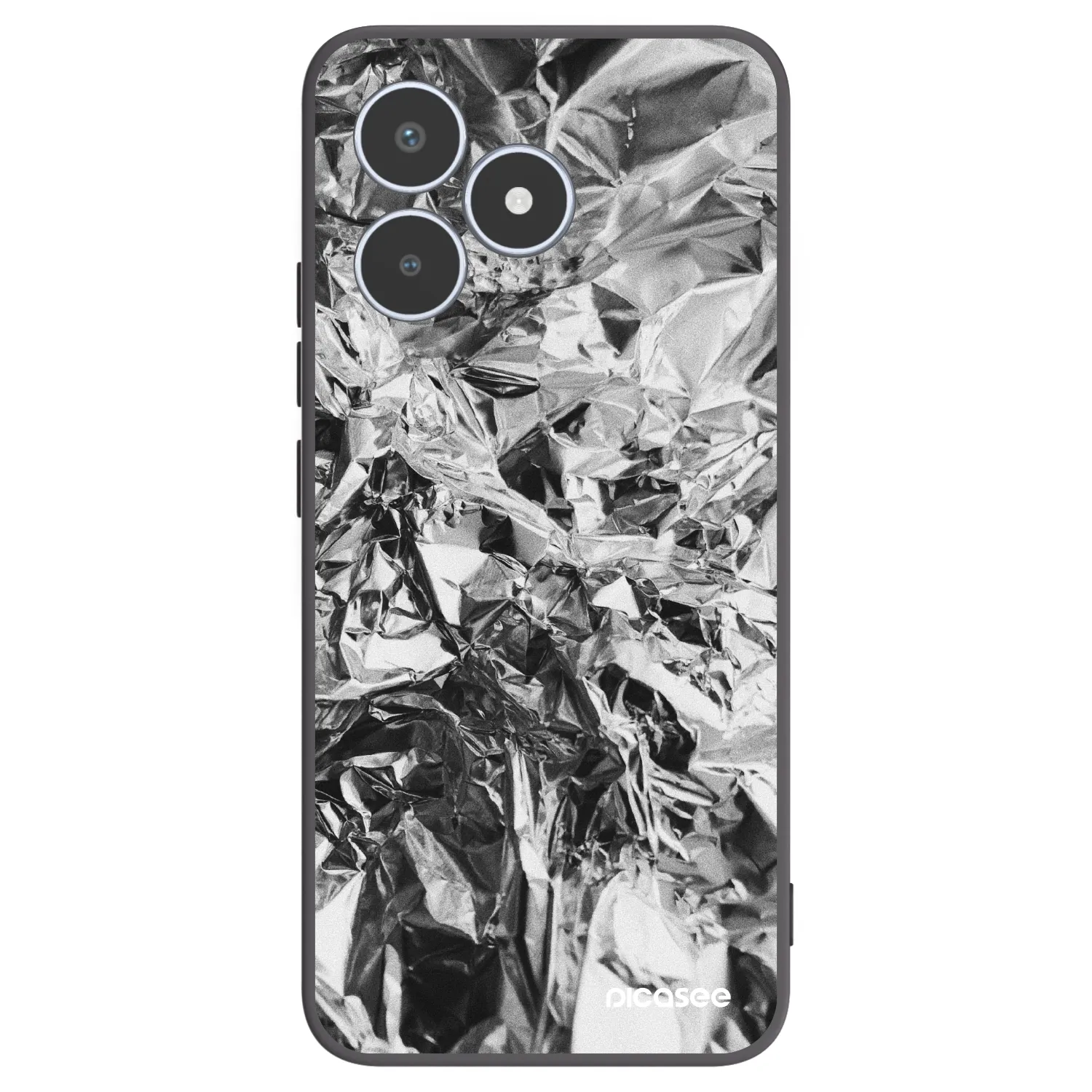 Picasee Realme C53 Hülle - Schwarzes Silikon - Chrome