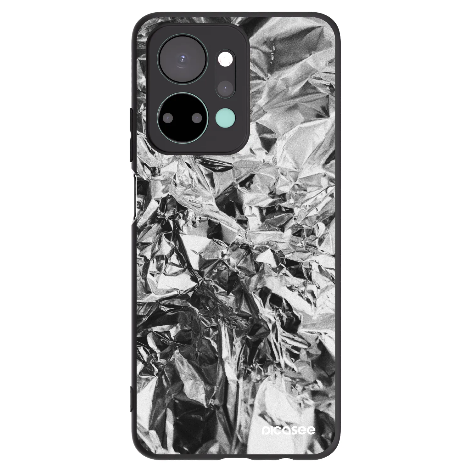 Picasee Honor X7a Hülle - Schwarzes Silikon - Chrome