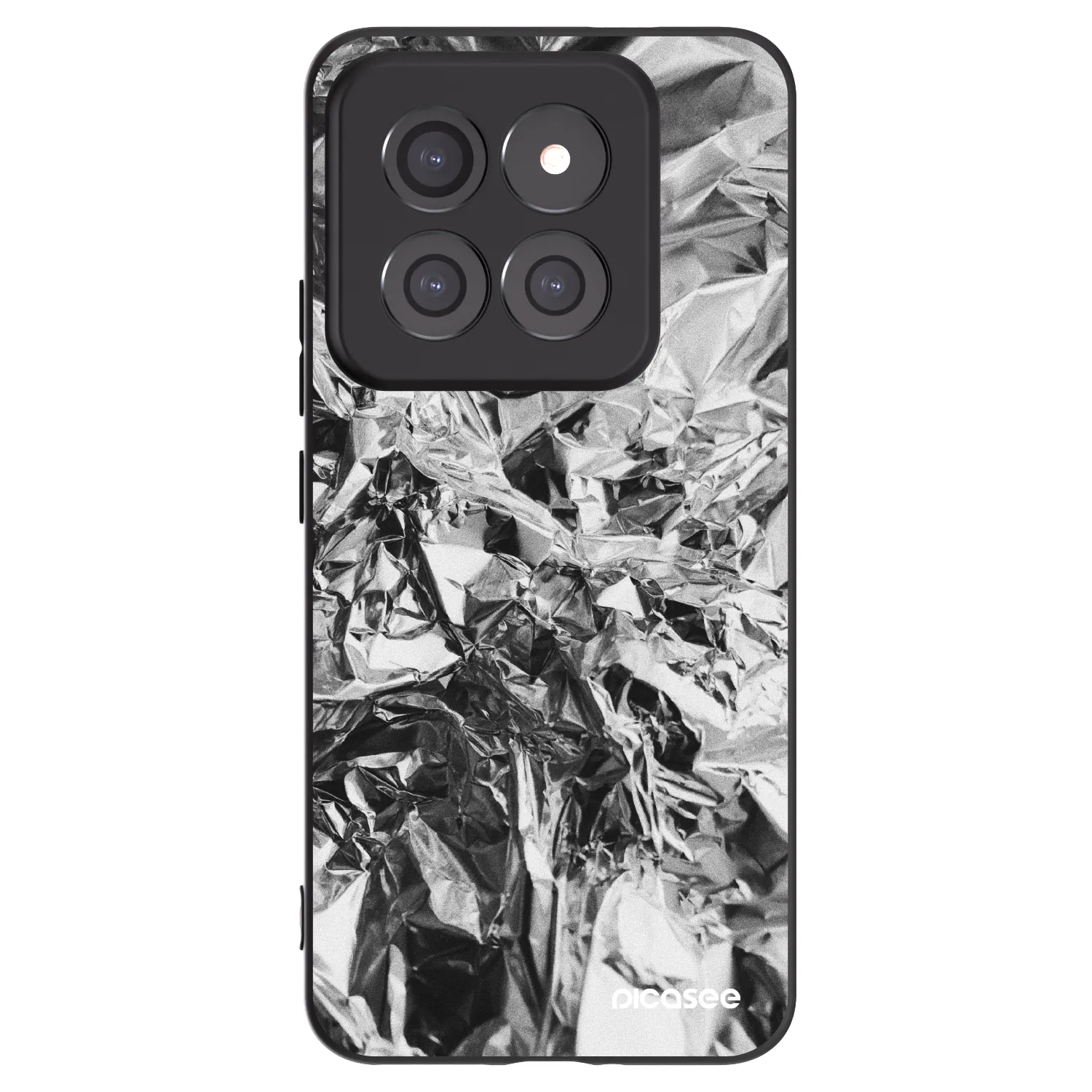 Picasee Xiaomi 14 Pro Hülle - Schwarzes Silikon - Chrome