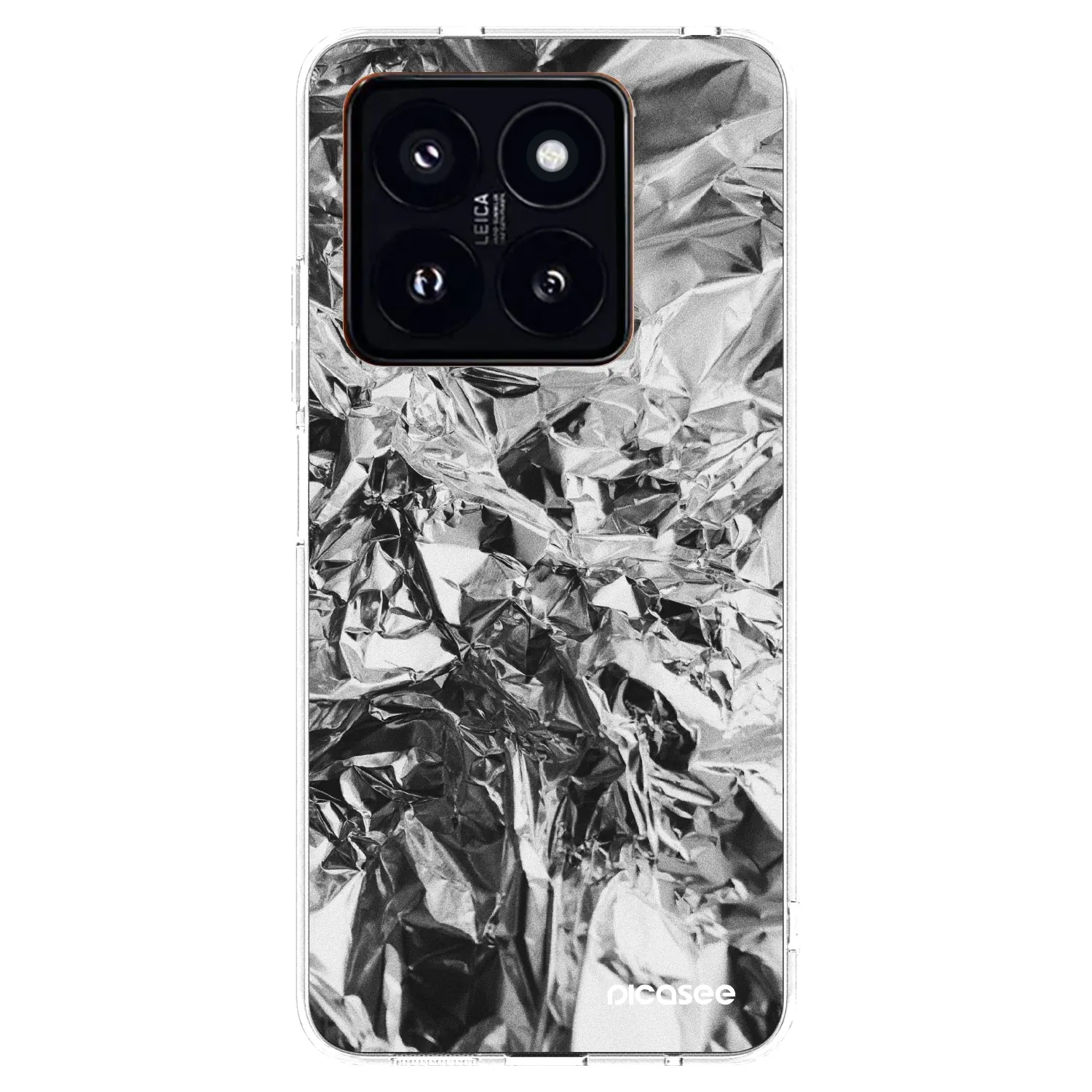 Picasee Xiaomi 14 Pro Hülle - Transparentes Silikon - Chrome