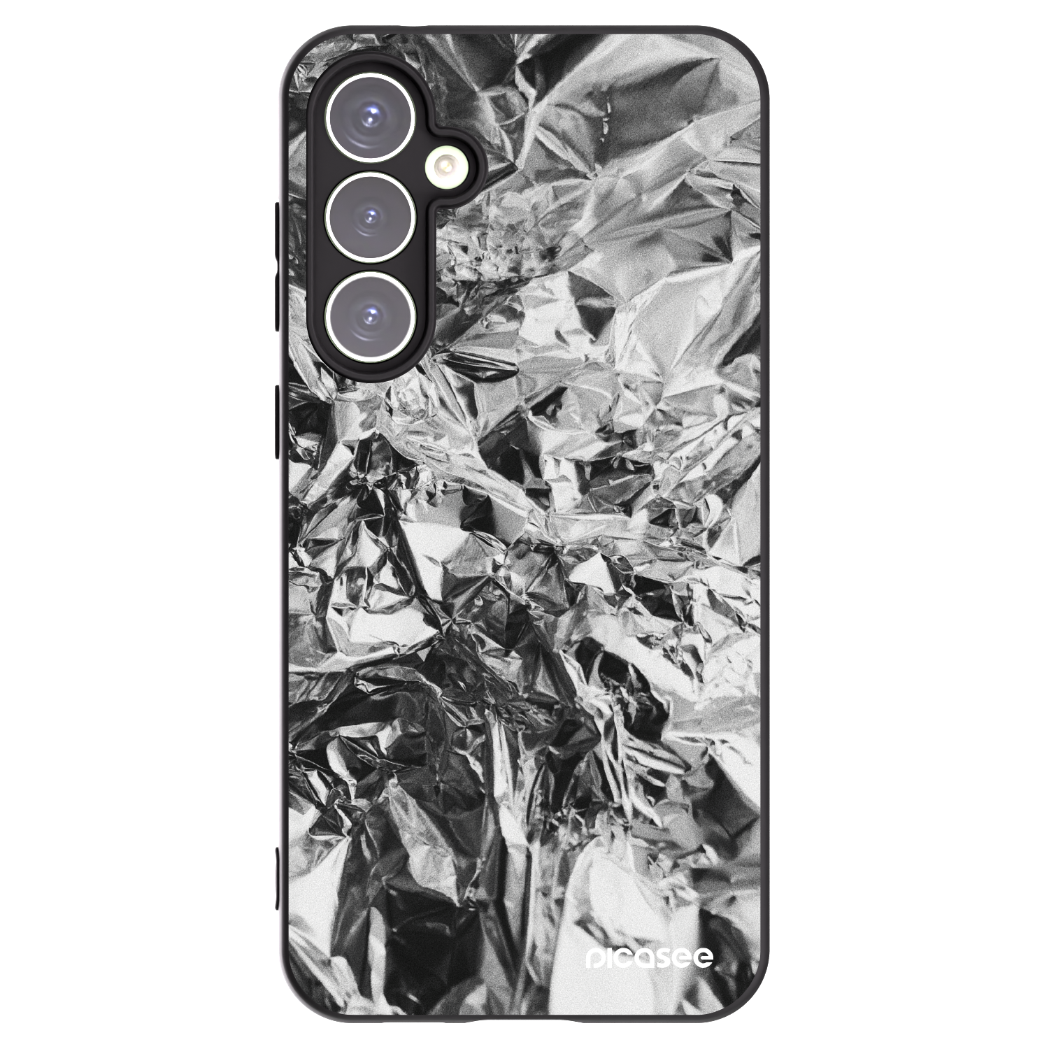 Picasee Samsung Galaxy S23 FE S711B Hülle - Schwarzes Silikon - Chrome