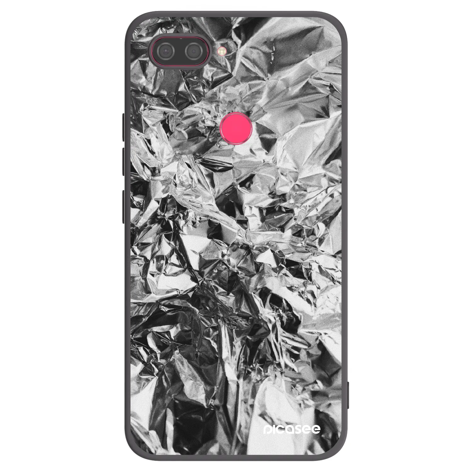 Picasee Xiaomi Mi 8 Lite Hülle - Schwarzes Silikon - Chrome