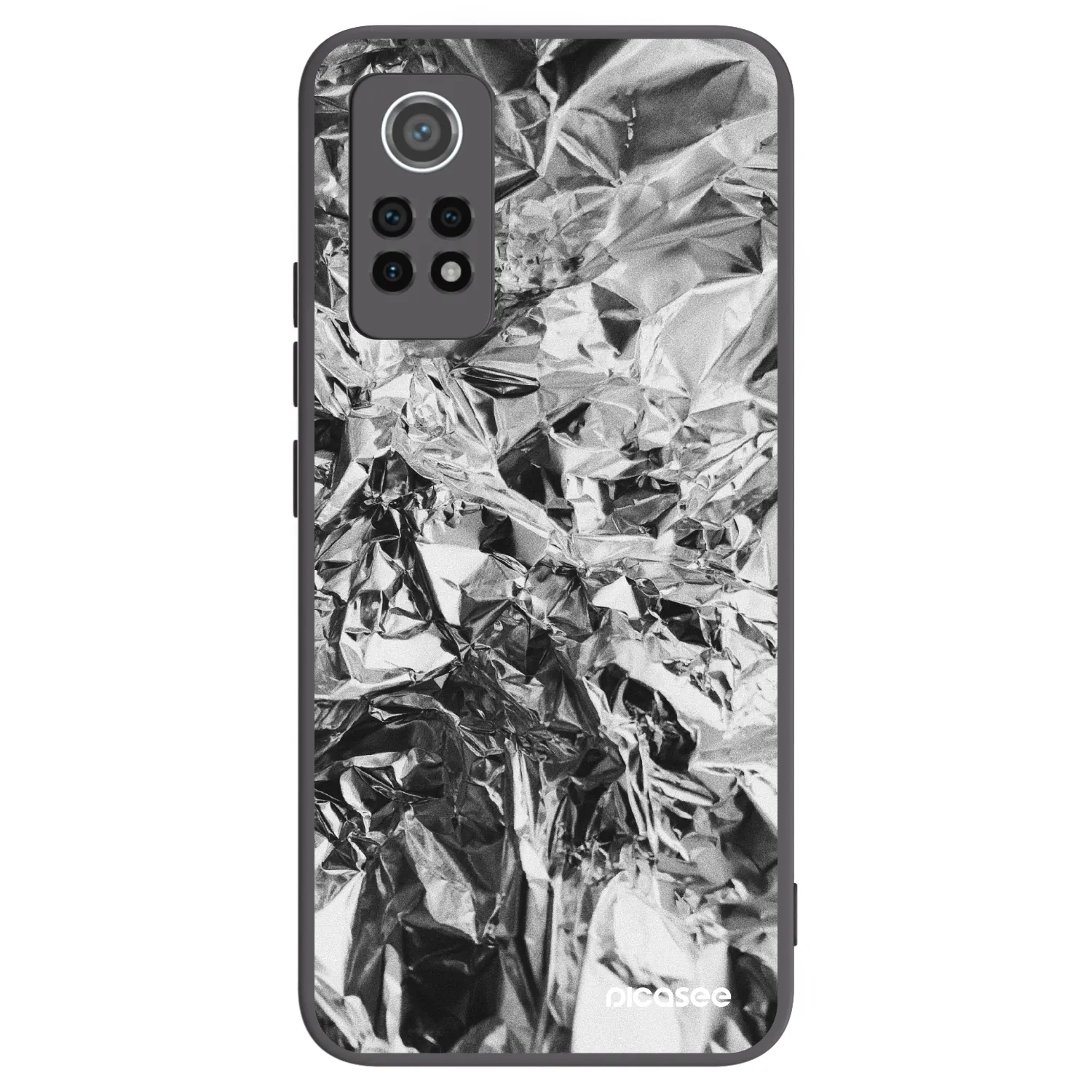 Picasee Xiaomi Redmi Note 12 Pro 4G Hülle - Schwarzes Silikon - Chrome
