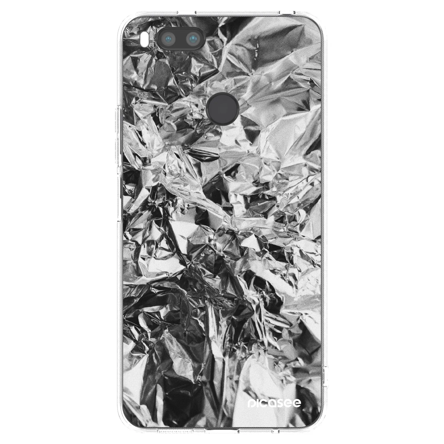 Picasee Xiaomi Mi A1 Global Hülle - Transparentes Silikon - Chrome