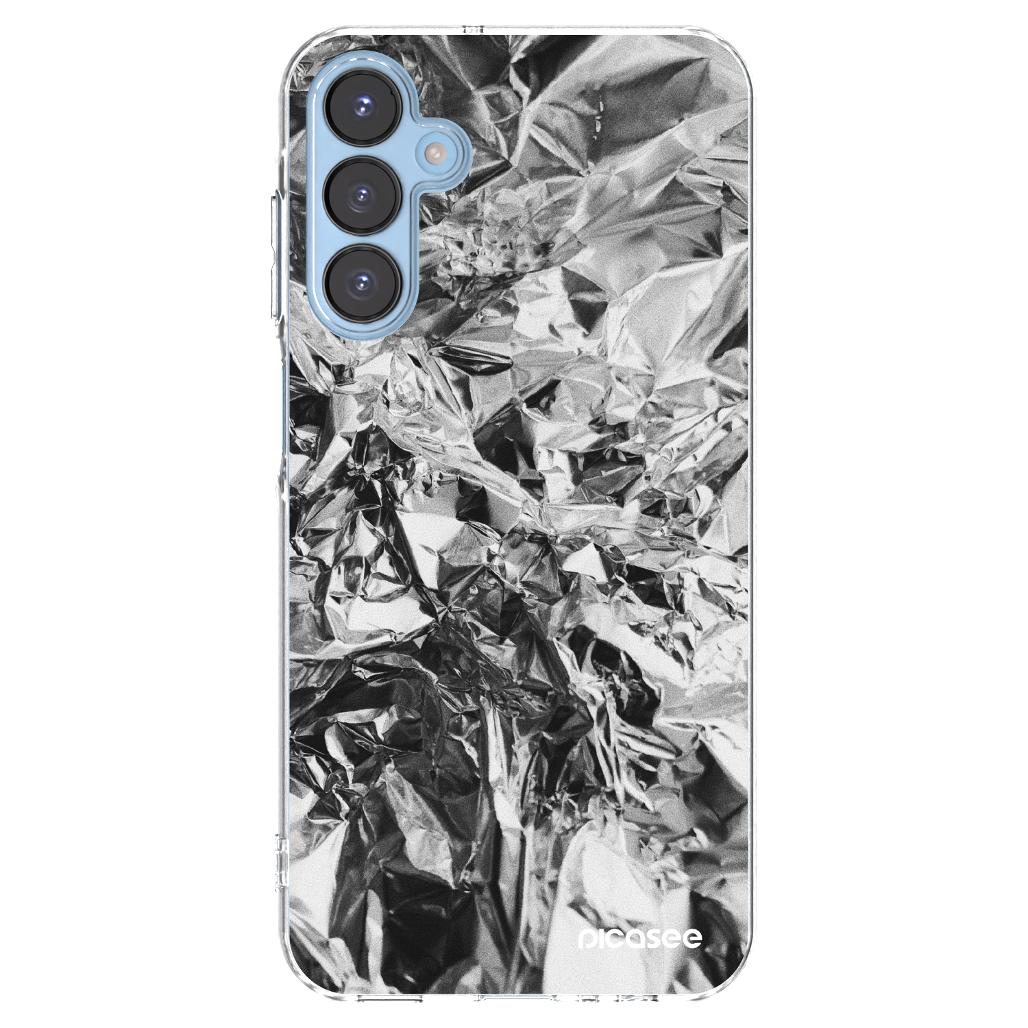 Picasee Samsung Galaxy A15 A156B 5G Hülle - Transparentes Silikon - Chrome