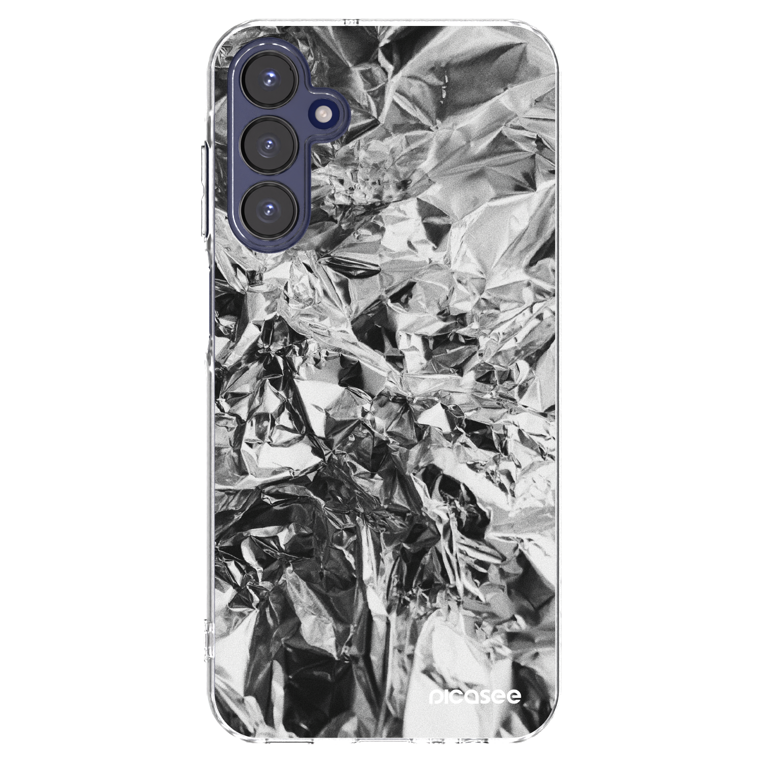 Picasee Samsung Galaxy A15 A155F 4G Hülle - Transparentes Silikon - Chrome