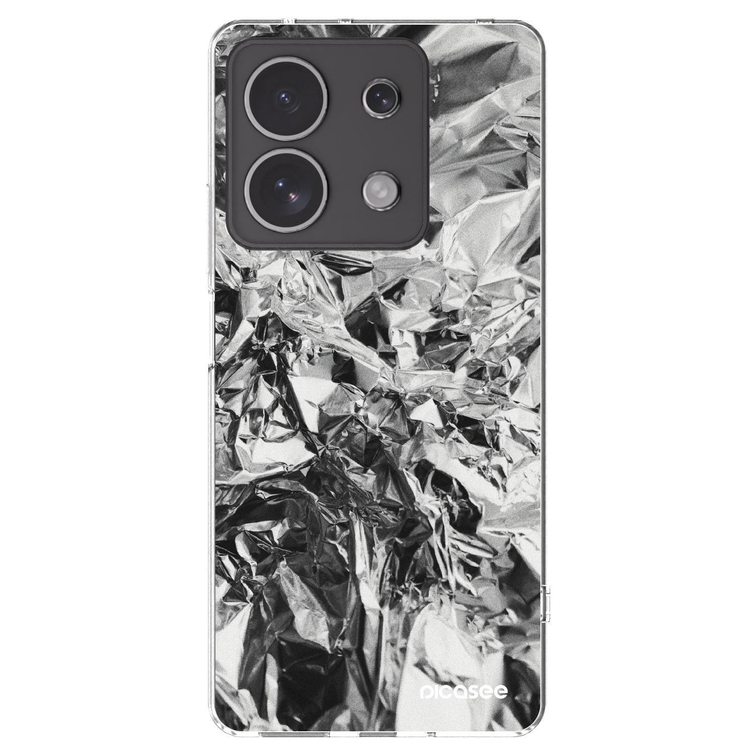 Picasee Xiaomi Redmi Note 13 4G Hülle - Transparentes Silikon - Chrome