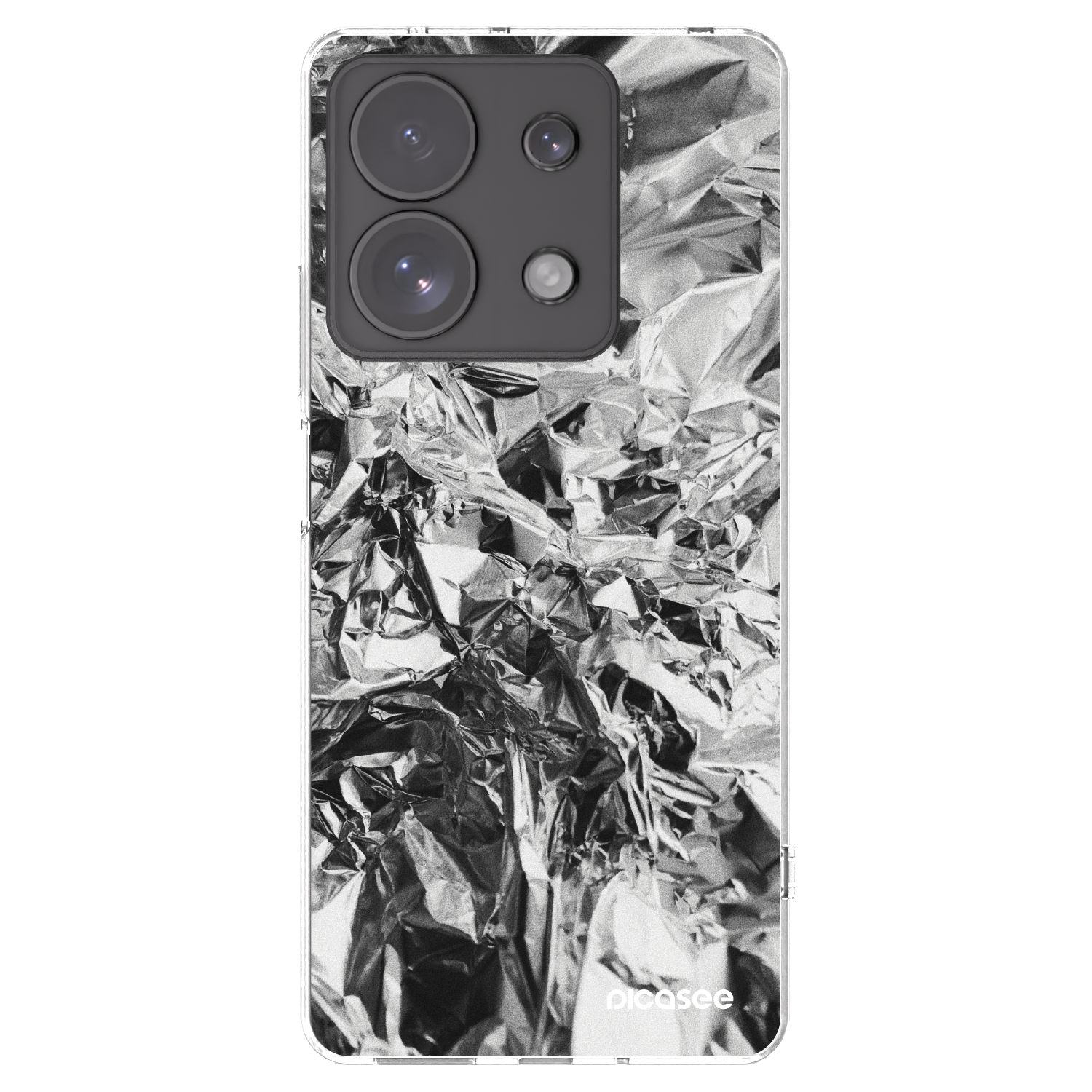 Picasee Xiaomi Redmi Note 13 Pro 4G Hülle - Transparentes Silikon - Chrome