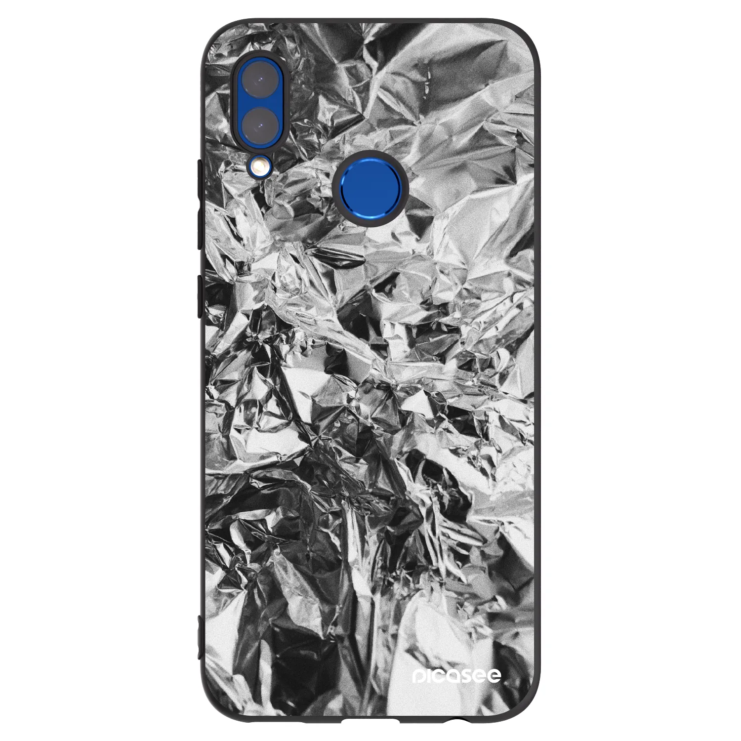 Picasee Honor 10 Lite Hülle - Schwarzes Silikon - Chrome