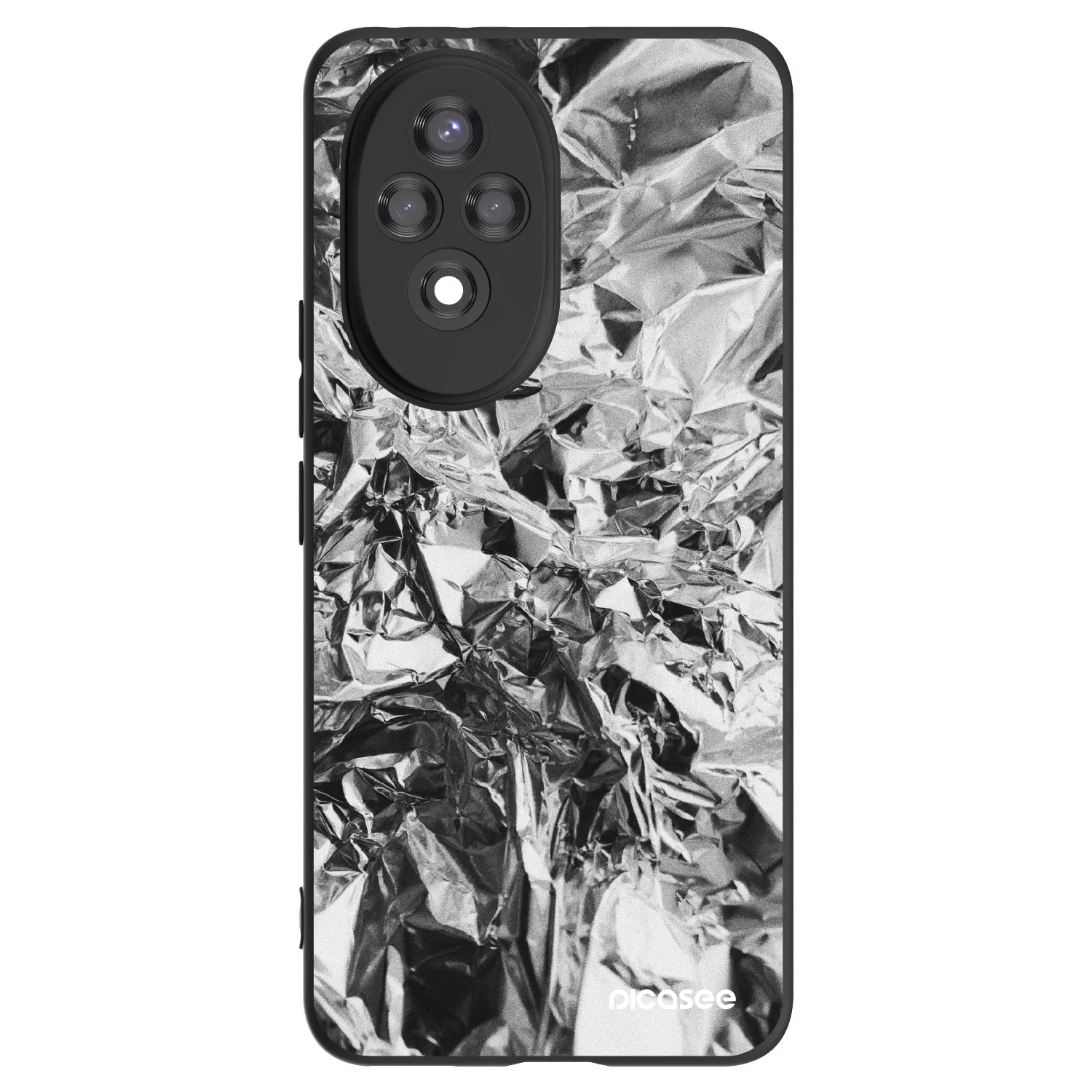 Picasee Honor 200 Pro 5G Hülle - Schwarzes Silikon - Chrome