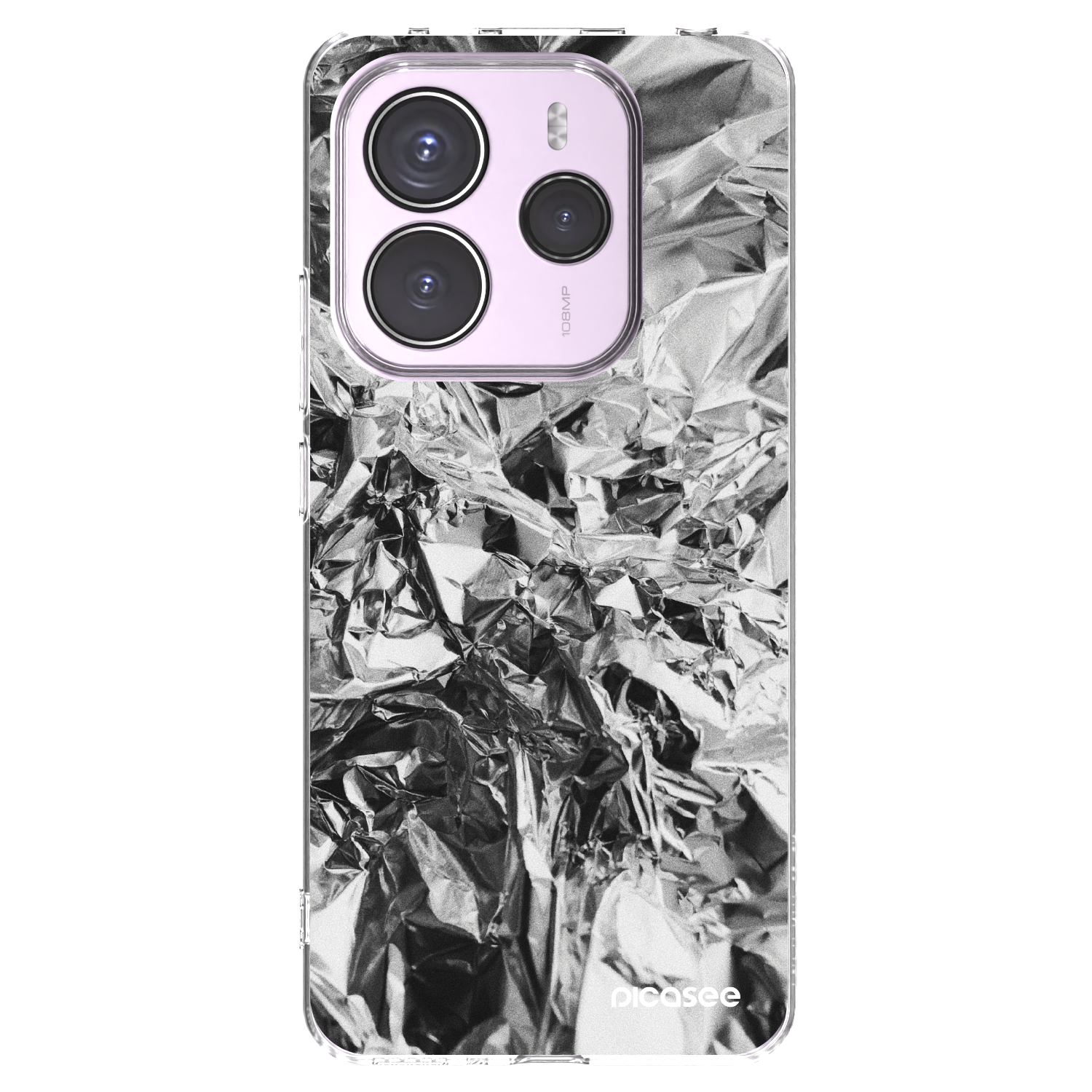 Picasee Xiaomi Redmi Note 14 5G Hülle - Transparentes Silikon - Chrome