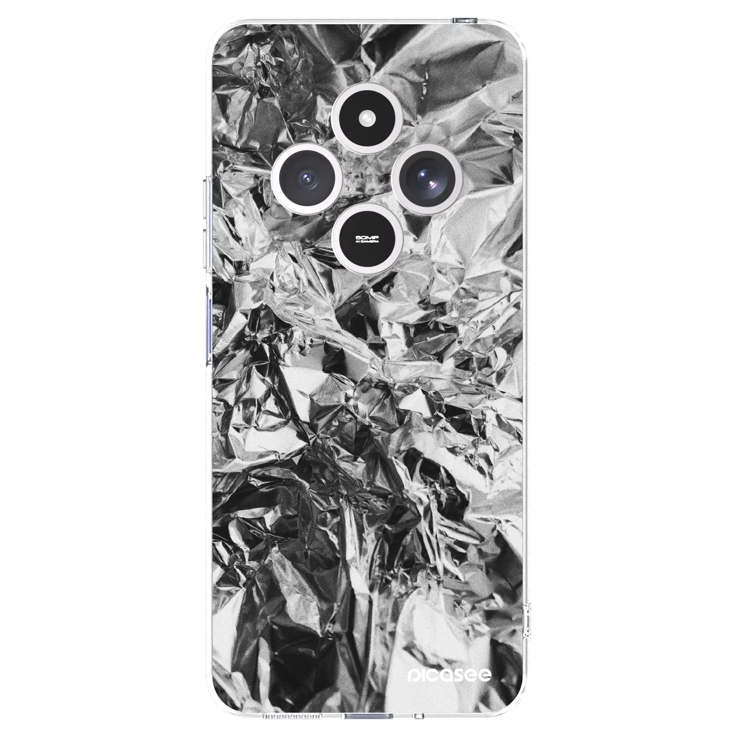 Picasee Xiaomi Redmi 14C Hülle - Transparentes Silikon - Chrome