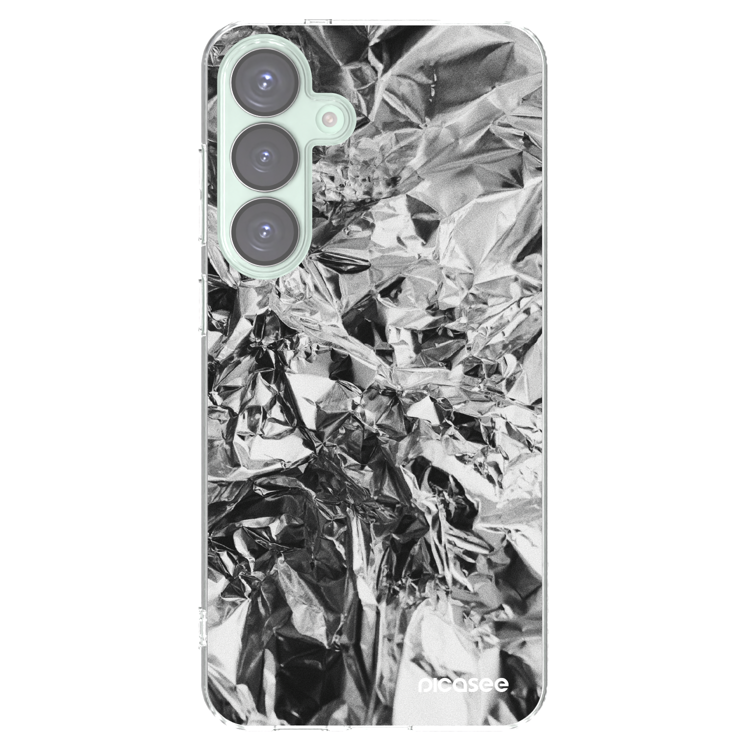 Picasee Samsung Galaxy S25+ 5G Hülle - Transparentes Silikon - Chrome