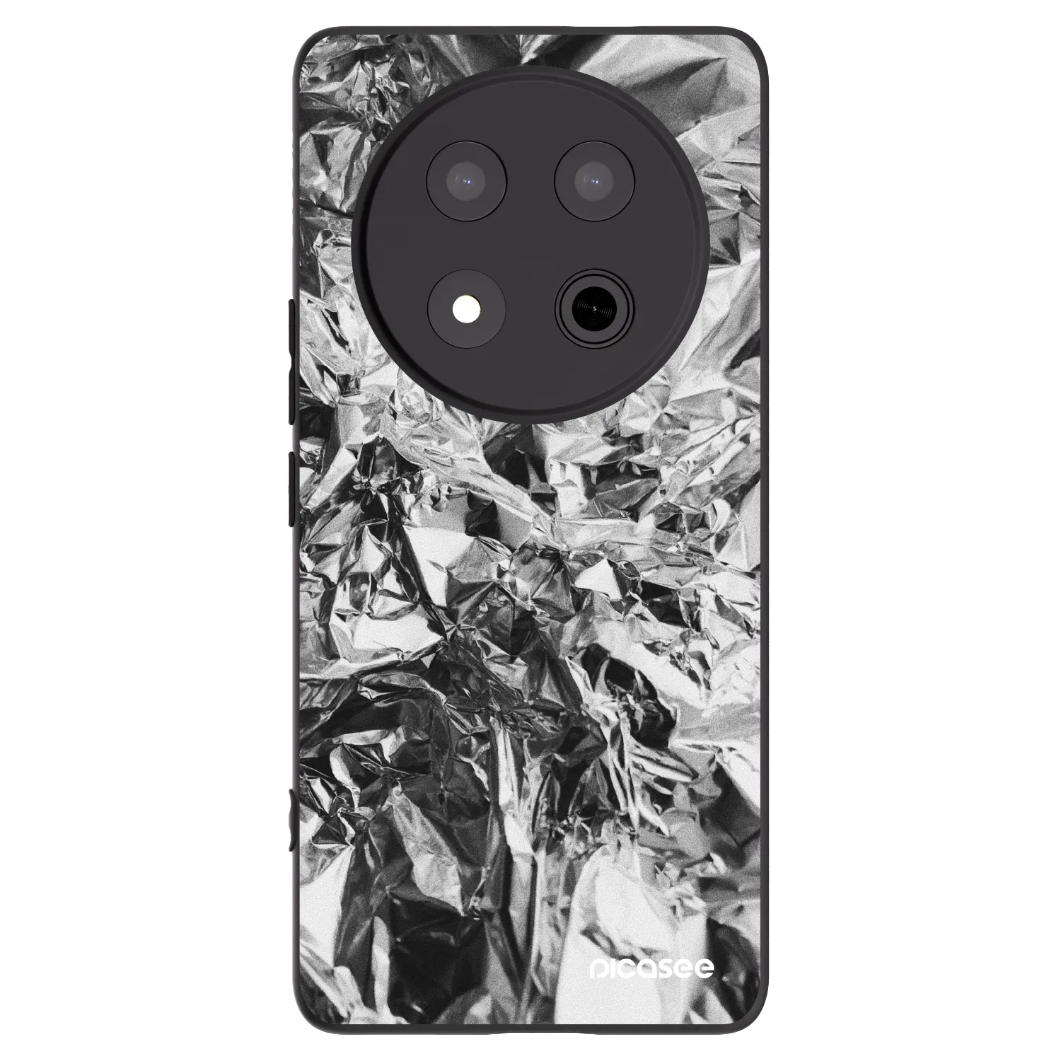 Picasee Honor Magic7 Lite 5G Hülle - Schwarzes Silikon - Chrome