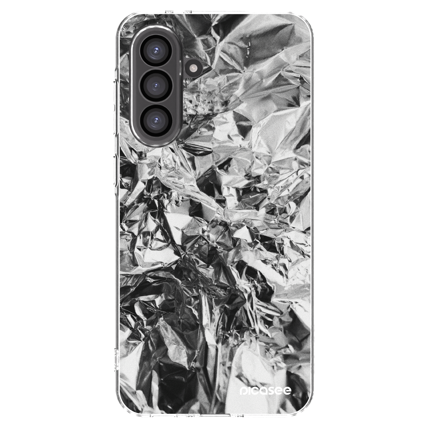 Picasee Samsung Galaxy A36 5G Hülle - Transparentes Silikon - Chrome