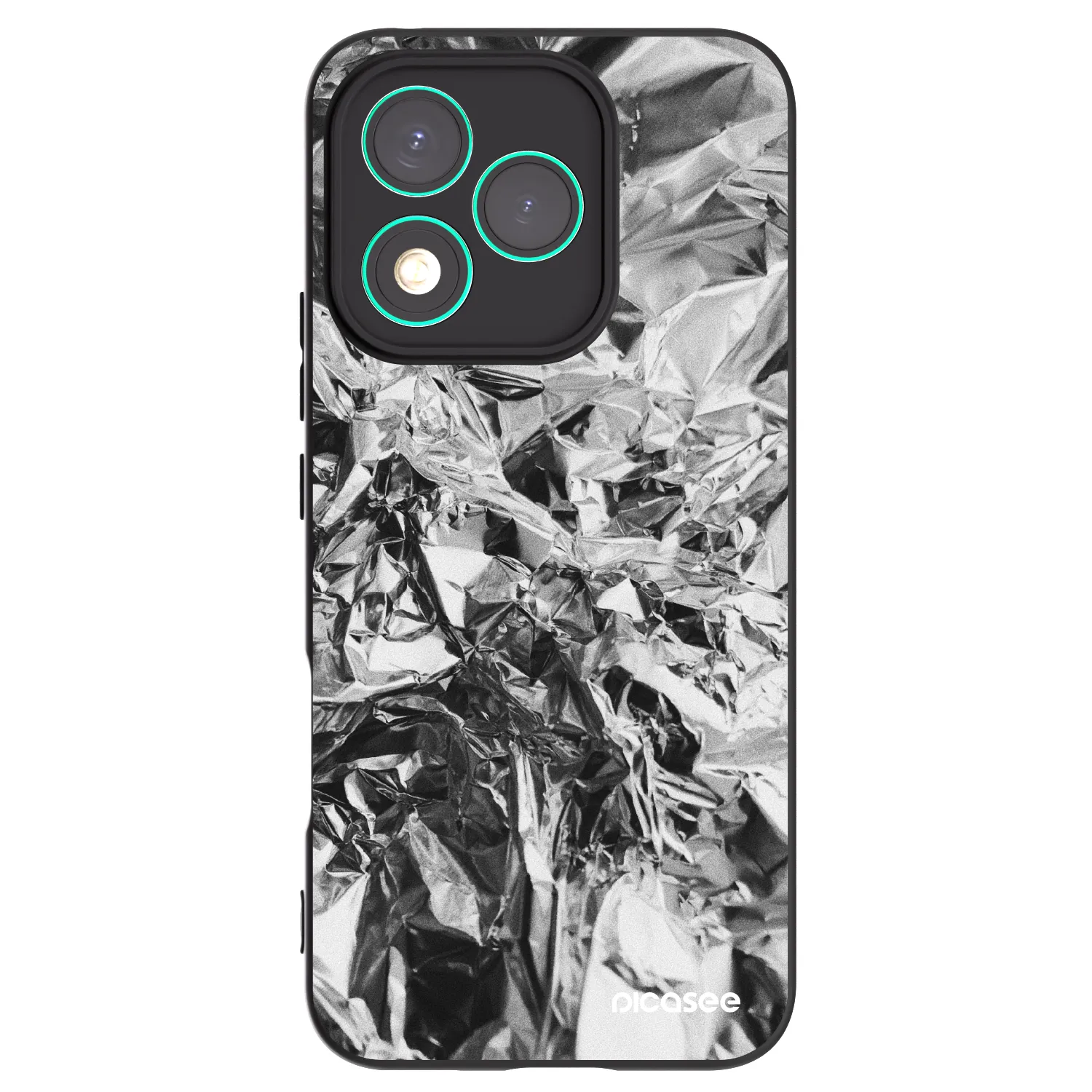 Picasee Honor 400 Lite 5G Hülle - Schwarzes Silikon - Chrome