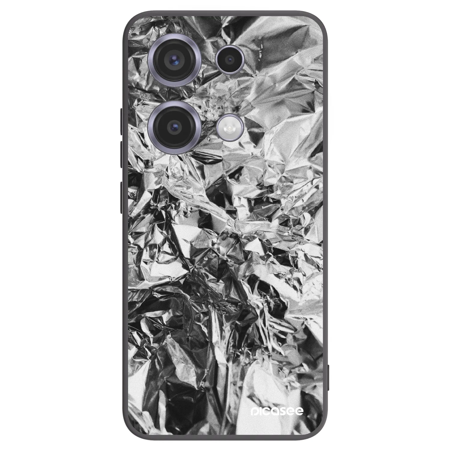 Picasee Xiaomi Redmi Note 14S Hülle - Schwarzes Silikon - Chrome