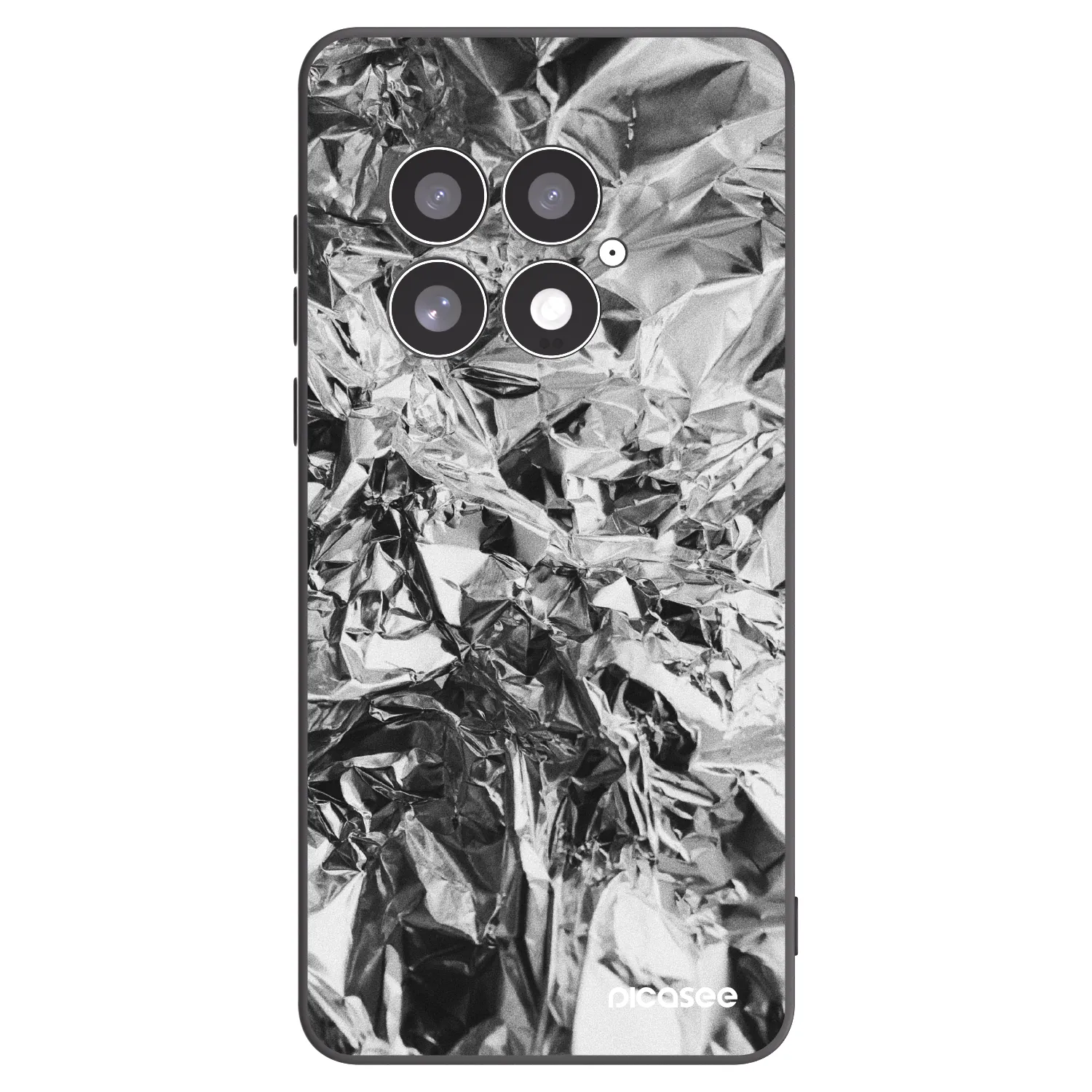 Picasee OnePlus 13 5G Hülle - Schwarzes Silikon - Chrome