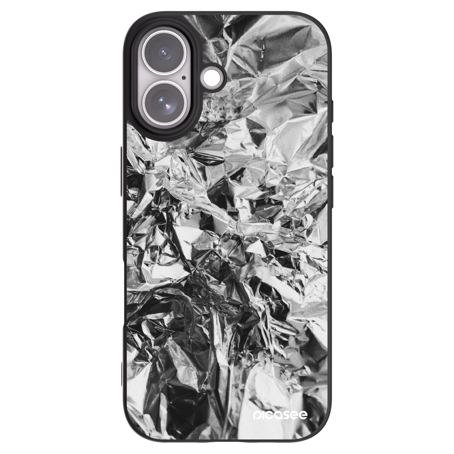 Picasee Apple iPhone 17 Hülle - Schwarzes Silikon - Chrome