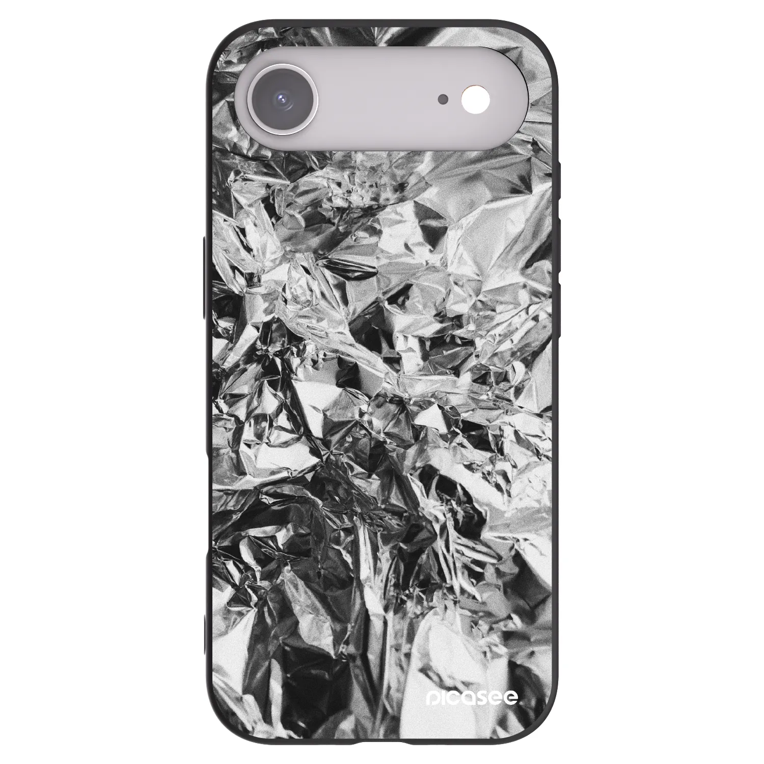 Picasee Apple iPhone Air Hülle - Schwarzes Silikon - Chrome