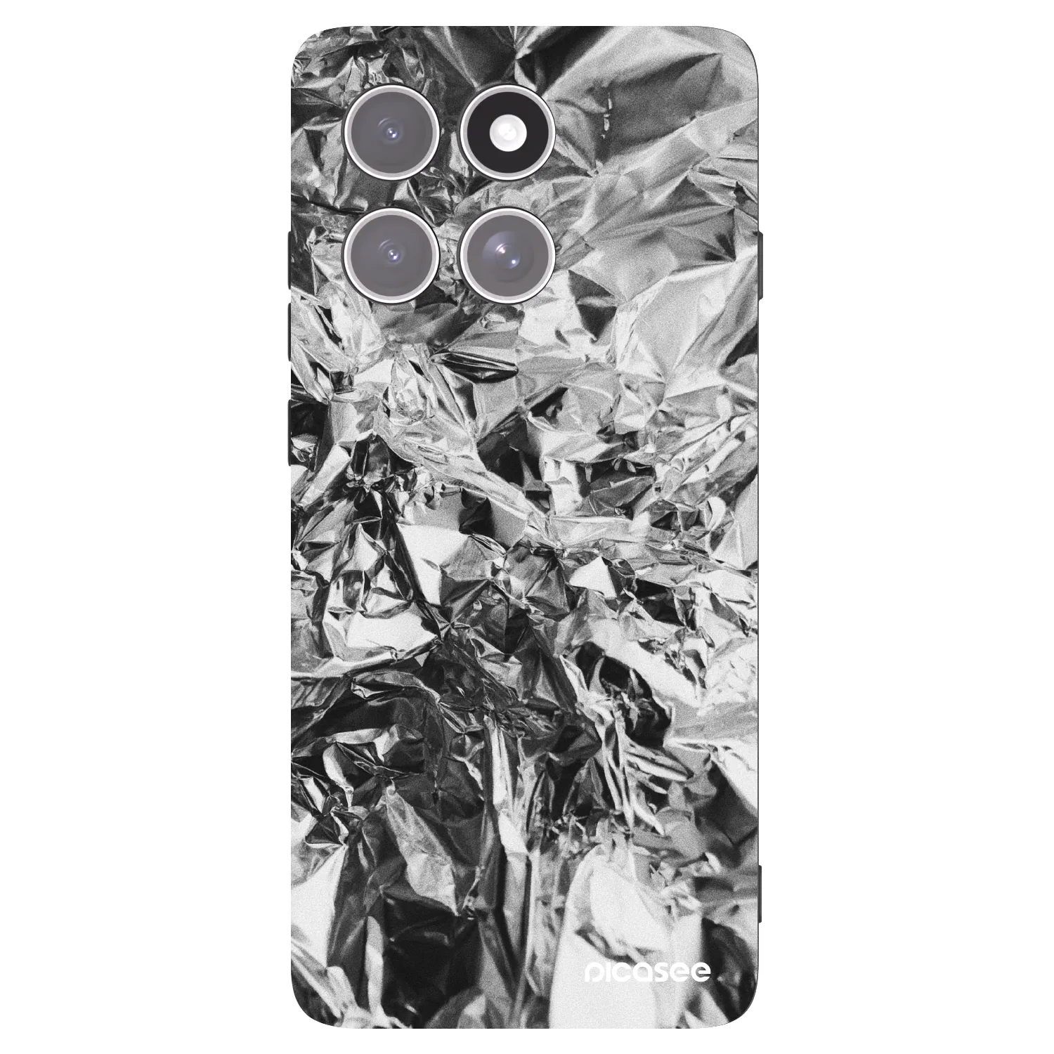 Picasee Motorola Edge 60 Pro Hülle - Schwarzes Silikon - Chrome