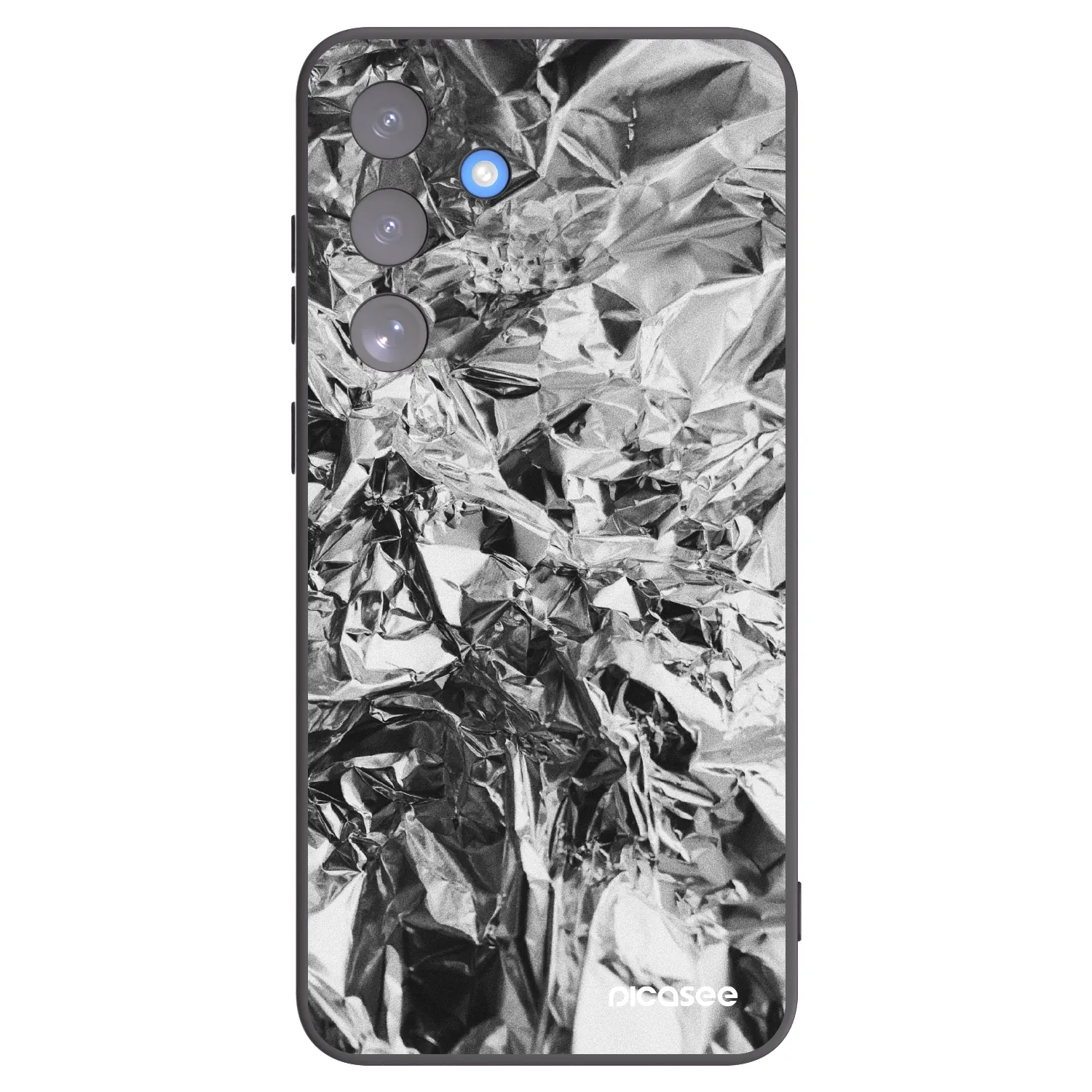 Picasee Samsung Galaxy S25 FE 5G Hülle - Schwarzes Silikon - Chrome