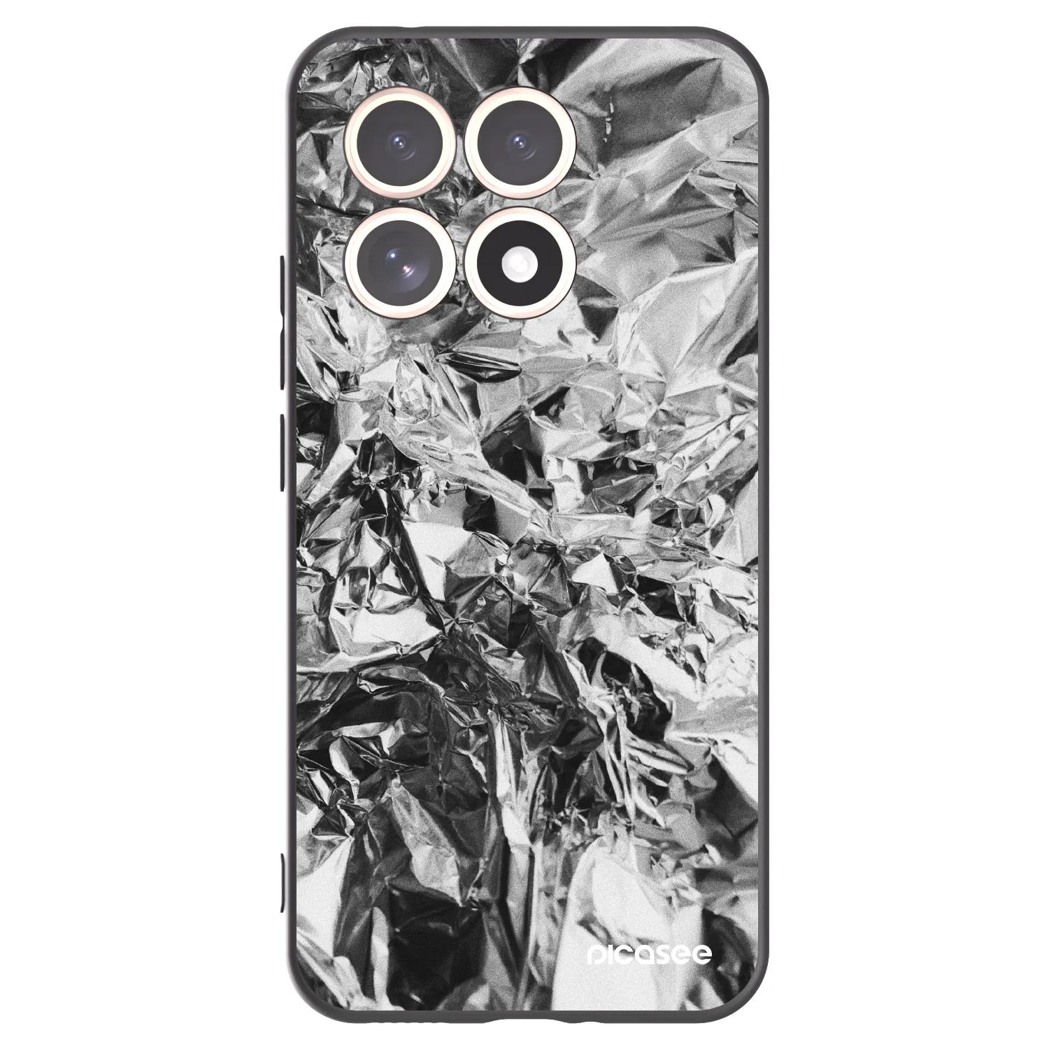 Picasee Xiaomi 15T Hülle - Schwarzes Silikon - Chrome