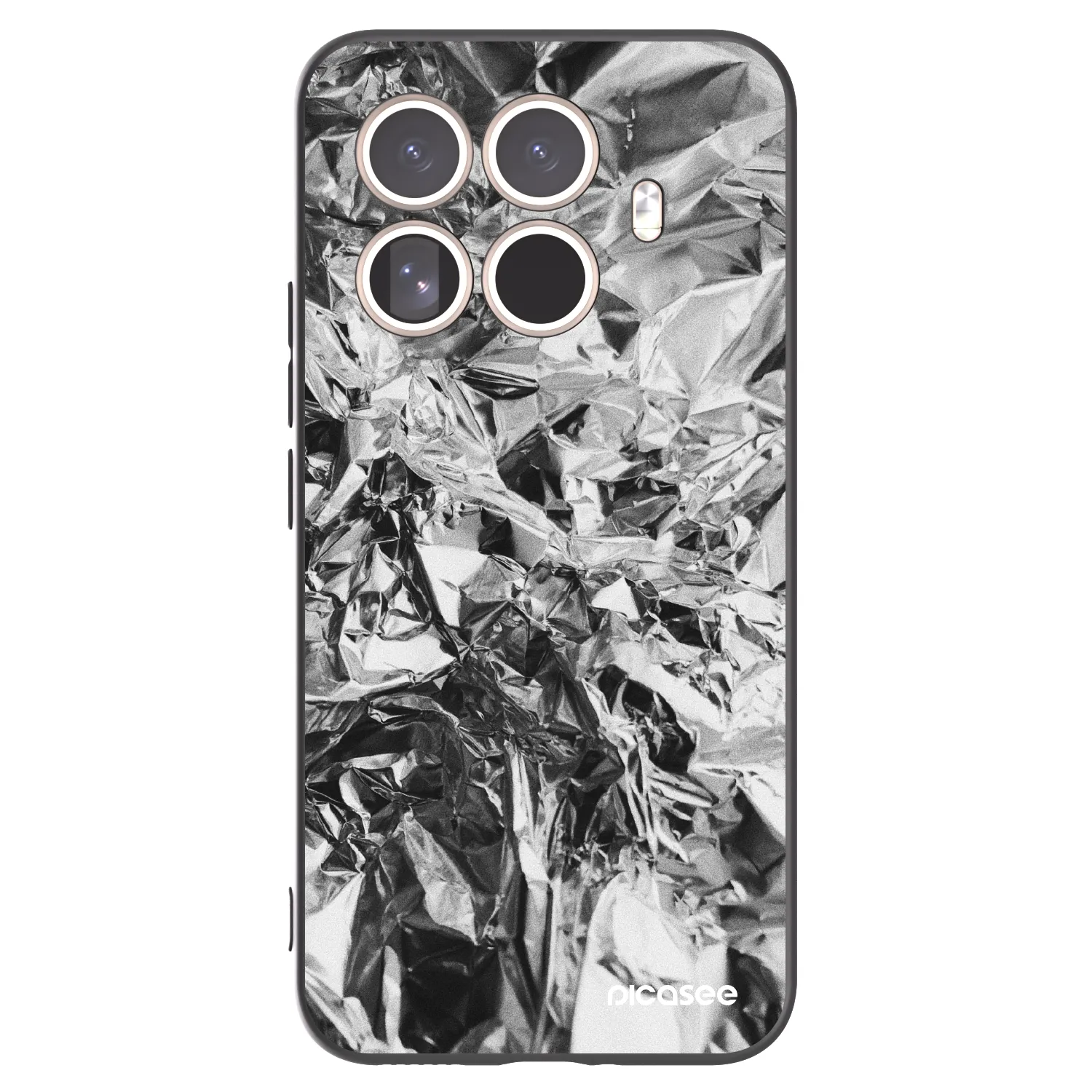 Picasee Xiaomi 15T Pro Hülle - Schwarzes Silikon - Chrome