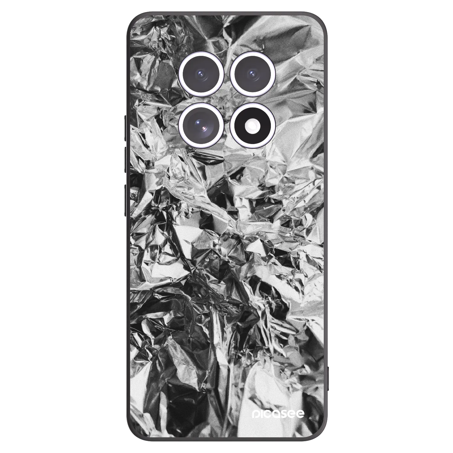 Picasee Xiaomi Redmi Note 15 Hülle - Schwarzes Silikon - Chrome