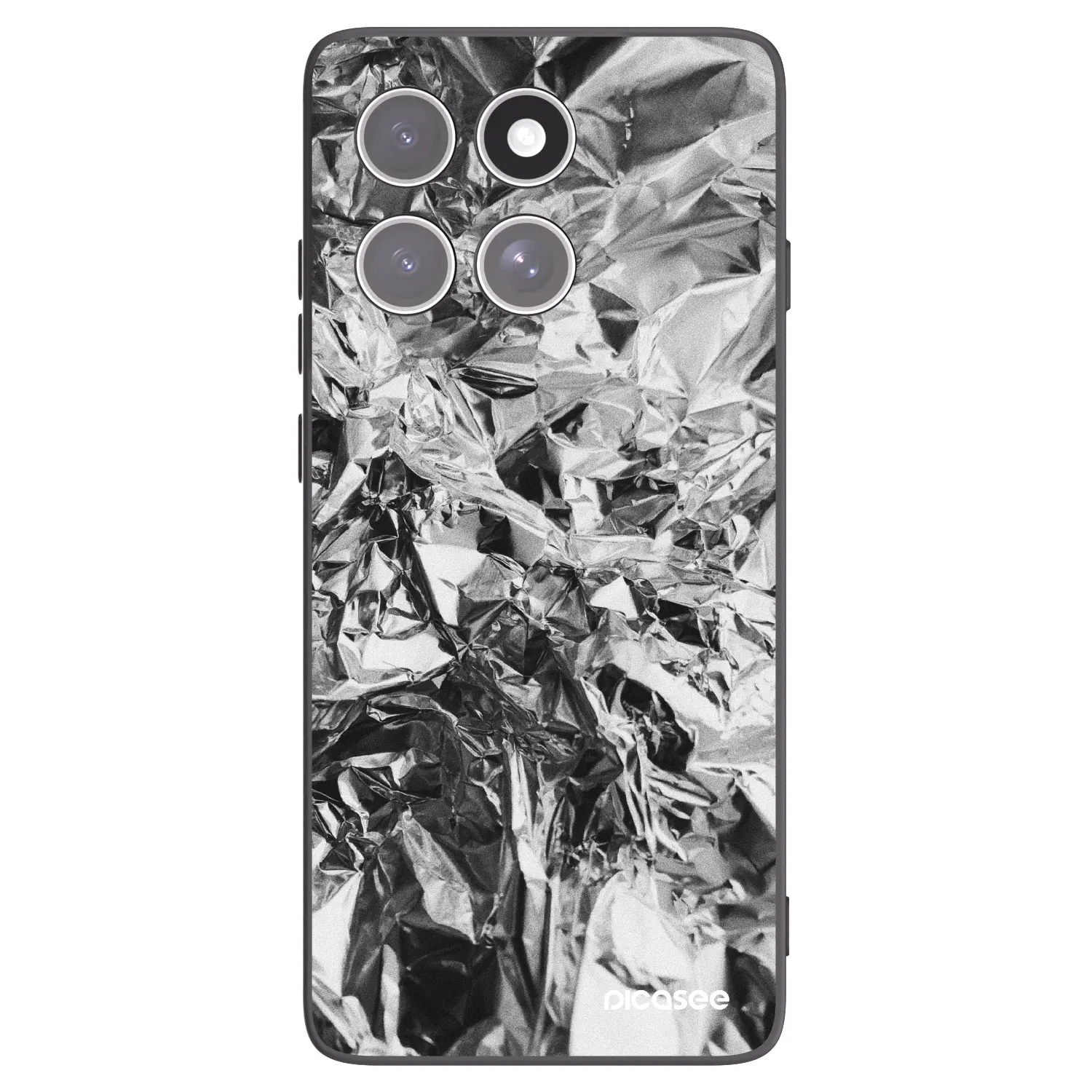 Picasee Motorola Edge 60 Fusion Hülle - Schwarzes Silikon - Chrome