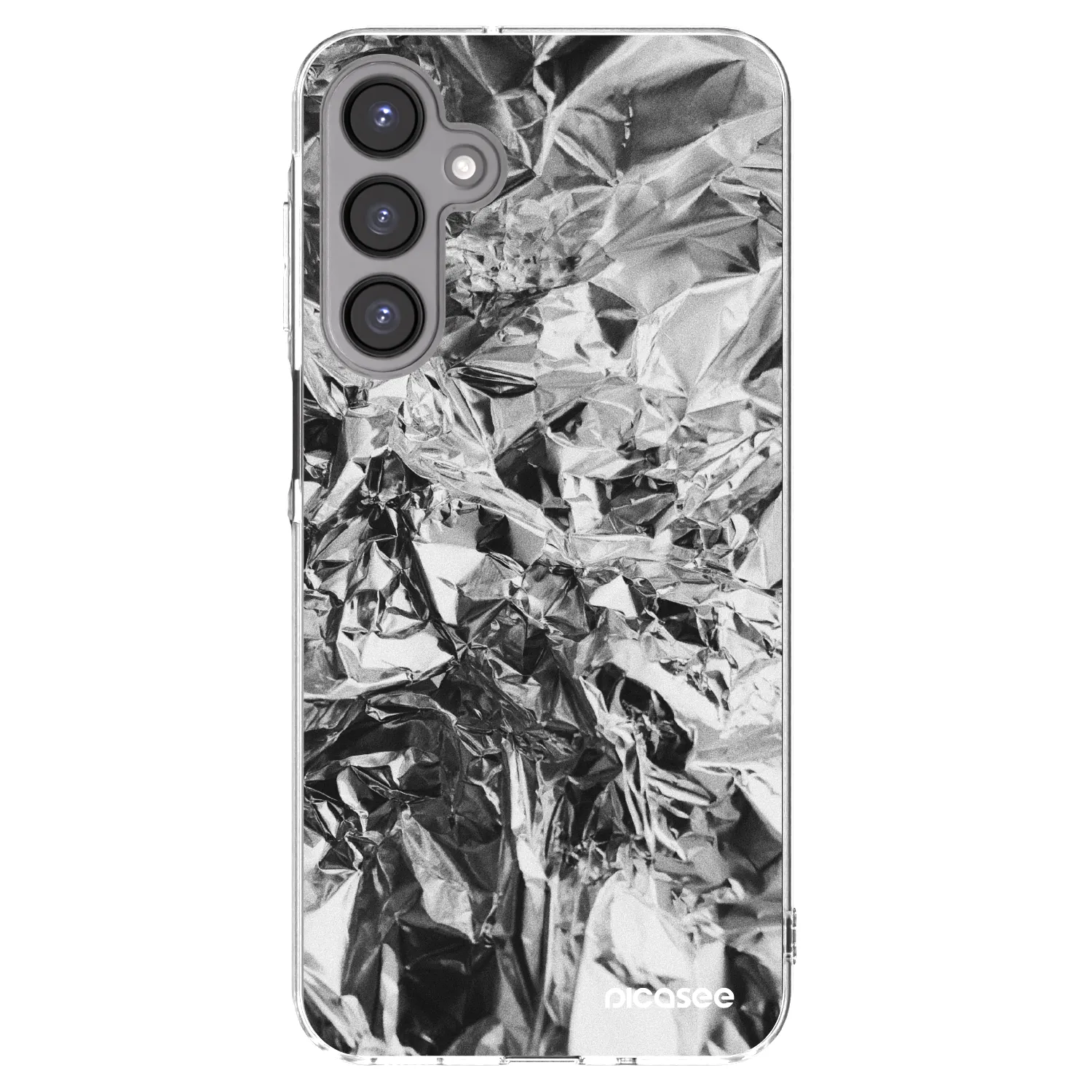 Picasee Samsung Galaxy A16 4G Hülle - Transparentes Silikon - Chrome