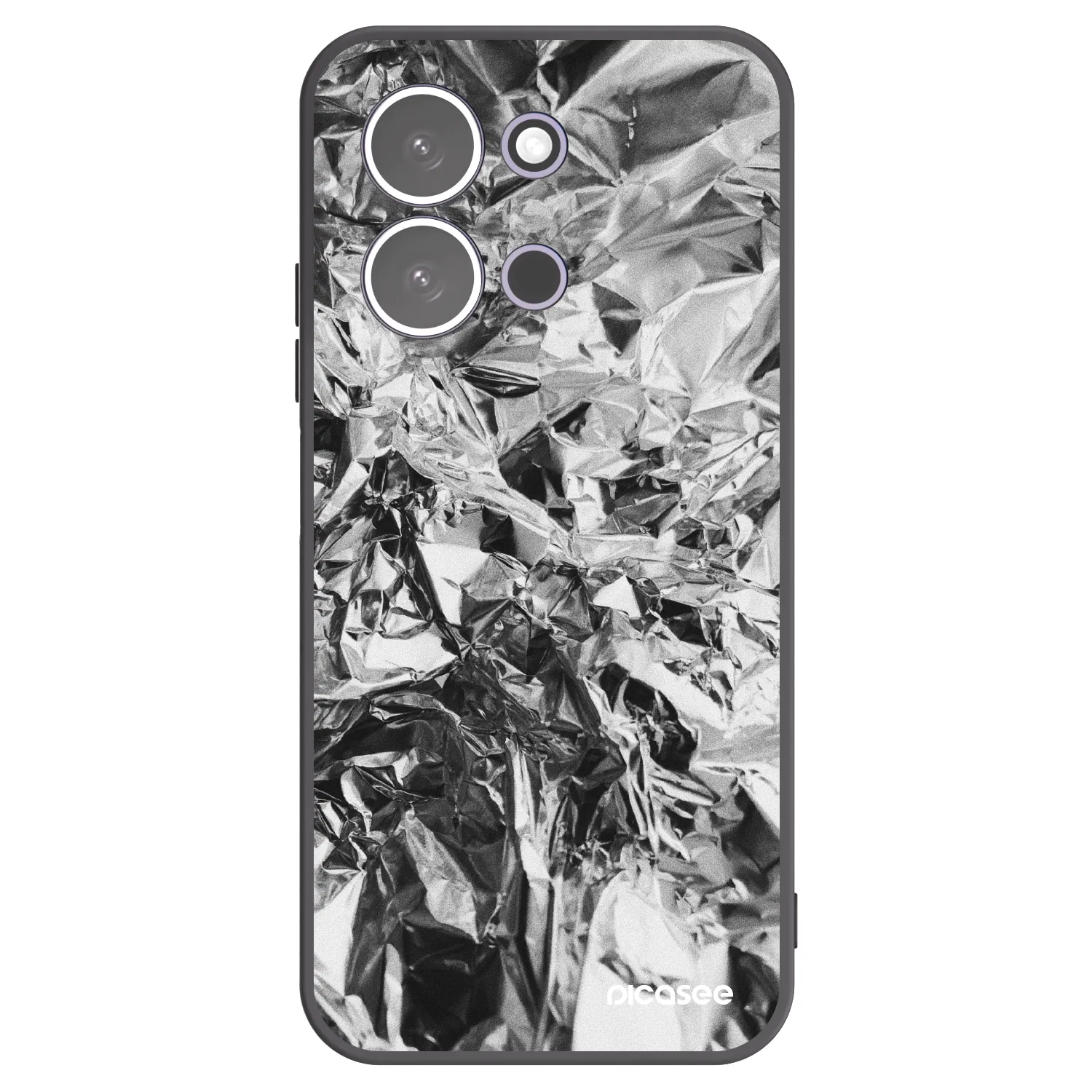 Picasee Xiaomi Redmi 15C 5G Hülle - Schwarzes Silikon - Chrome