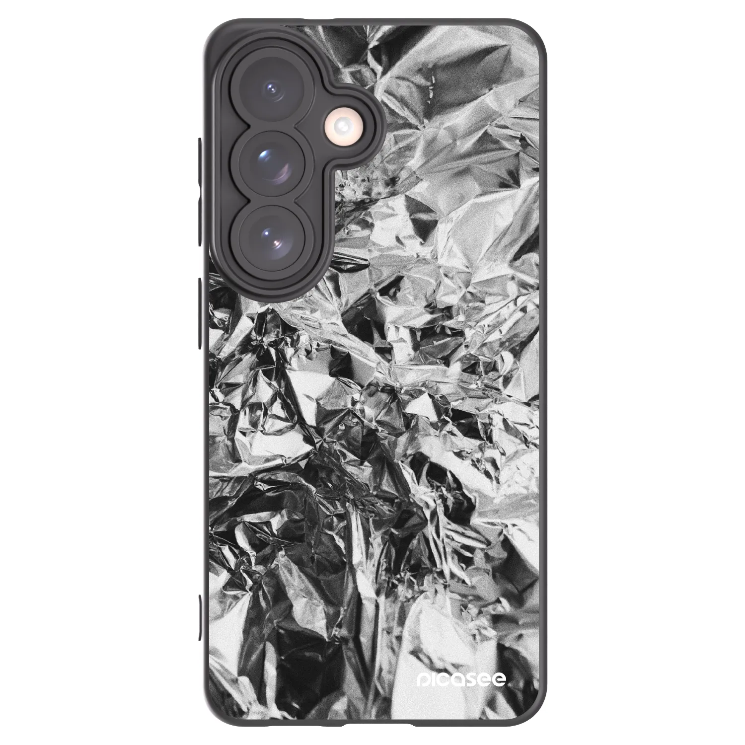 Picasee Samsung Galaxy S26 Hülle - Schwarzes Silikon - Chrome