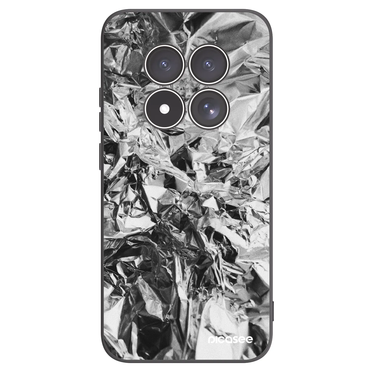 Picasee Xiaomi Redmi Note 15 Pro 5G Hülle - Schwarzes Silikon - Chrome