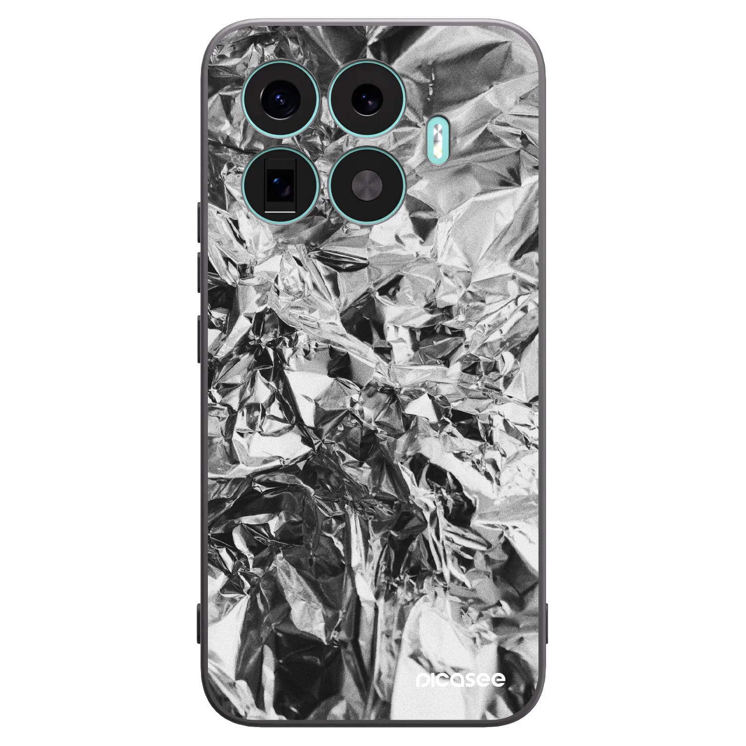 Picasee Xiaomi 17T Pro Hülle - Schwarzes Silikon - Chrome