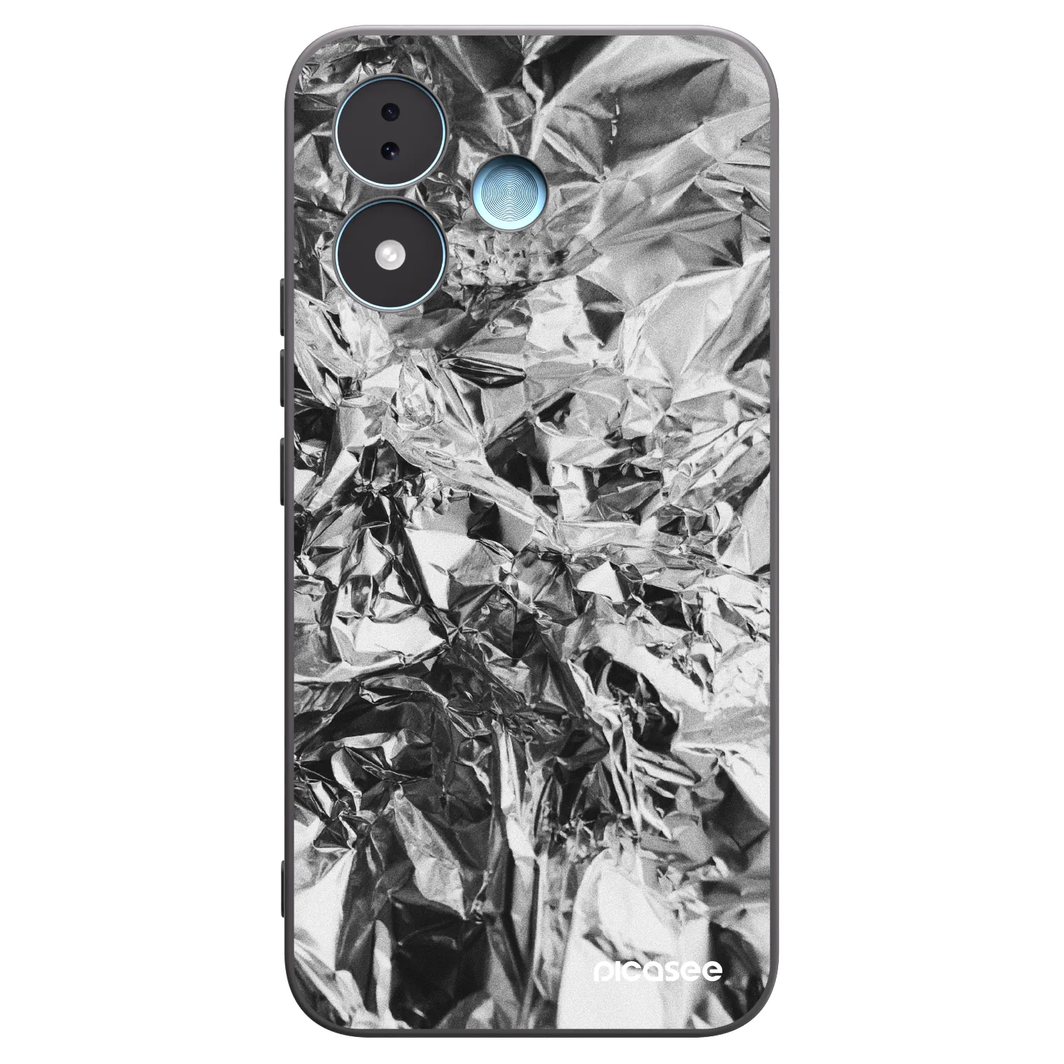 Picasee Xiaomi Redmi Note 17 5G Hülle - Schwarzes Silikon - Chrome