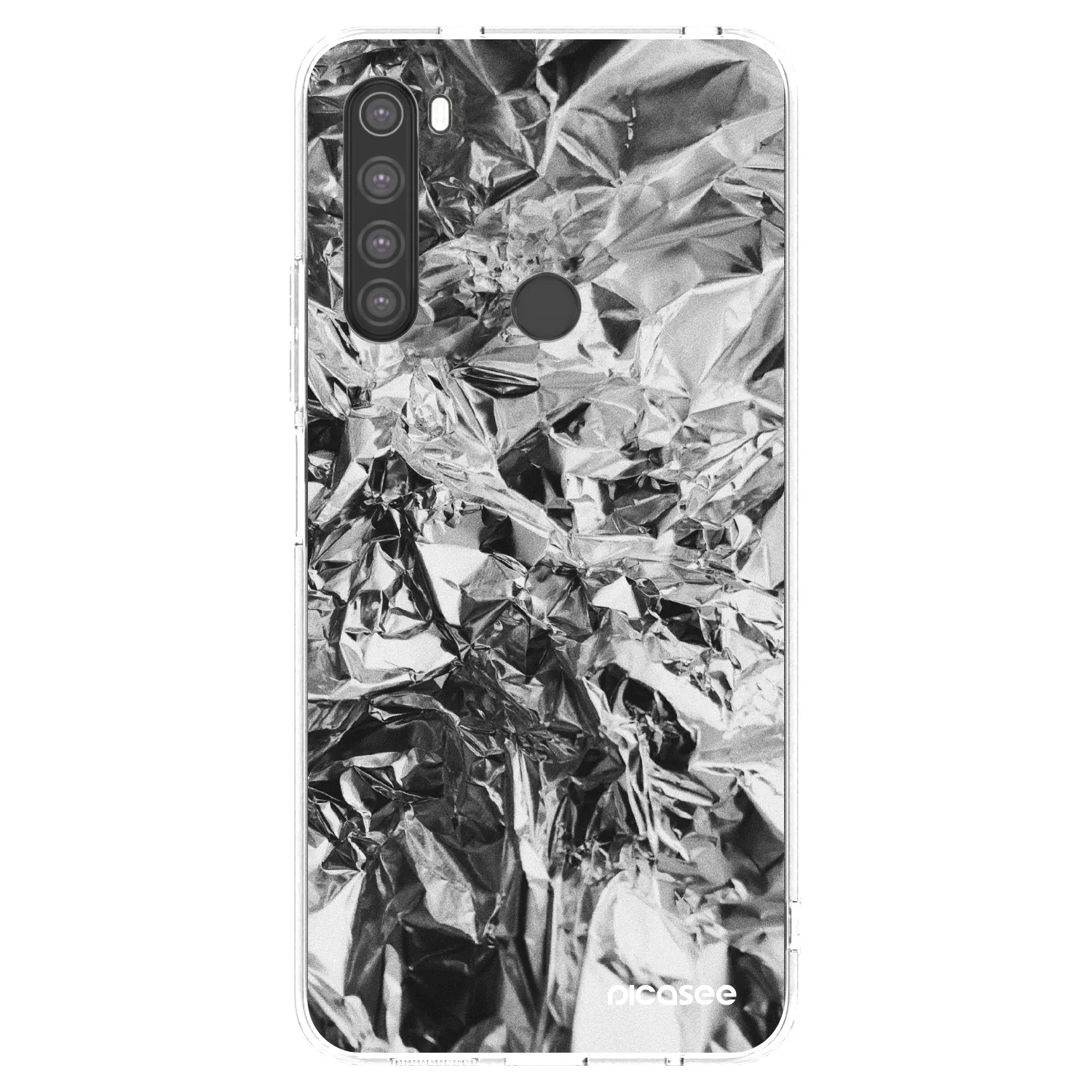 Picasee Xiaomi Redmi Note 8 Hülle - Transparentes Silikon - Chrome