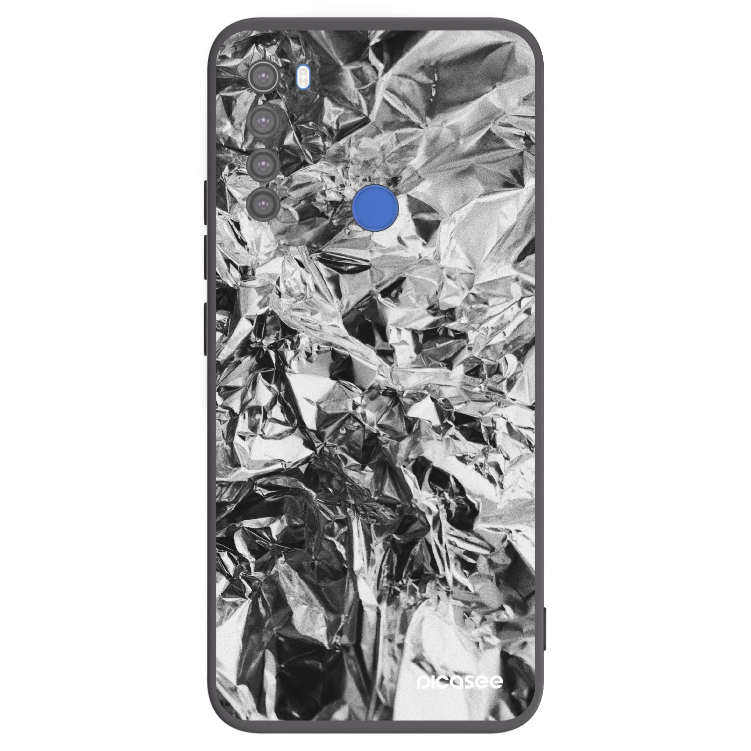 Picasee Xiaomi Redmi Note 8T Hülle - Schwarzes Silikon - Chrome