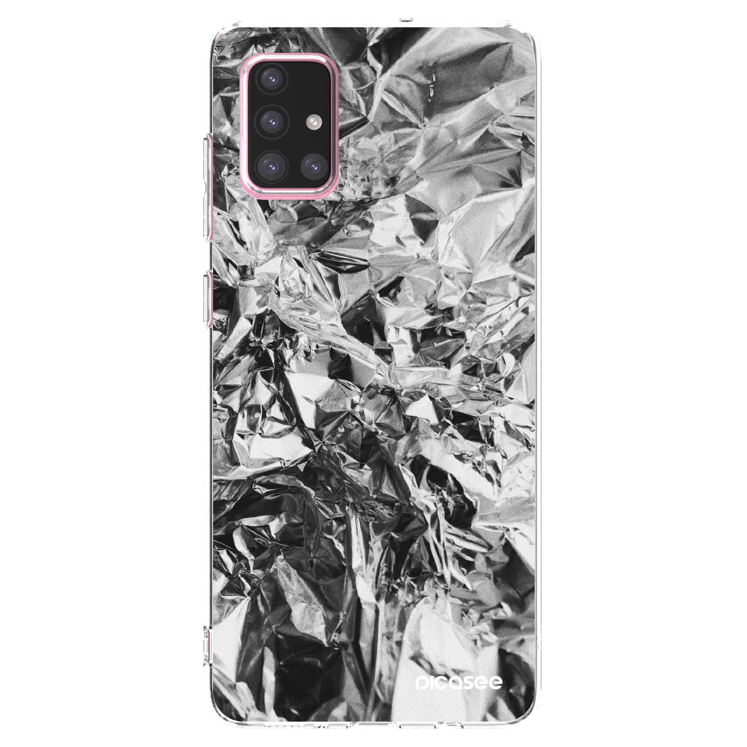Picasee Samsung Galaxy A71 A715F Hülle - Transparentes Silikon - Chrome