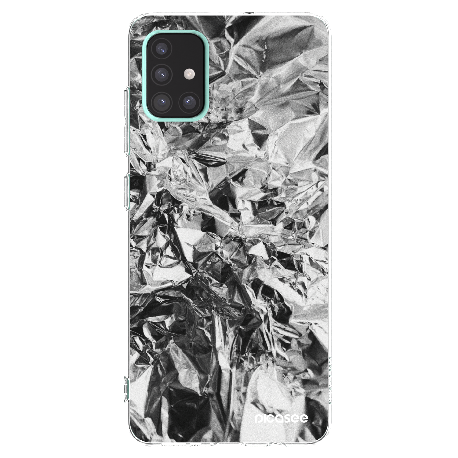 Picasee Samsung Galaxy A51 A515F Hülle - Transparentes Silikon - Chrome