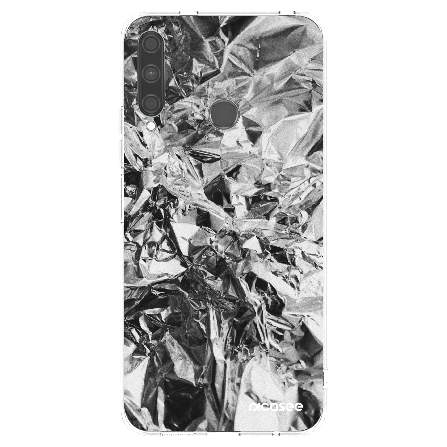 Picasee Huawei P40 Lite E Hülle - Transparentes Silikon - Chrome