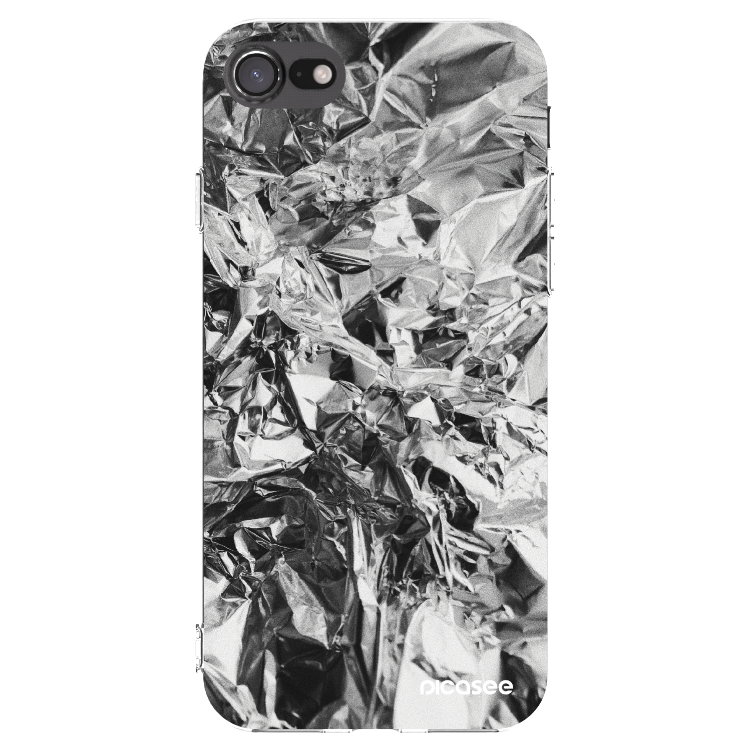 Picasee Apple iPhone SE 2020 Hülle - Transparentes Silikon - Chrome