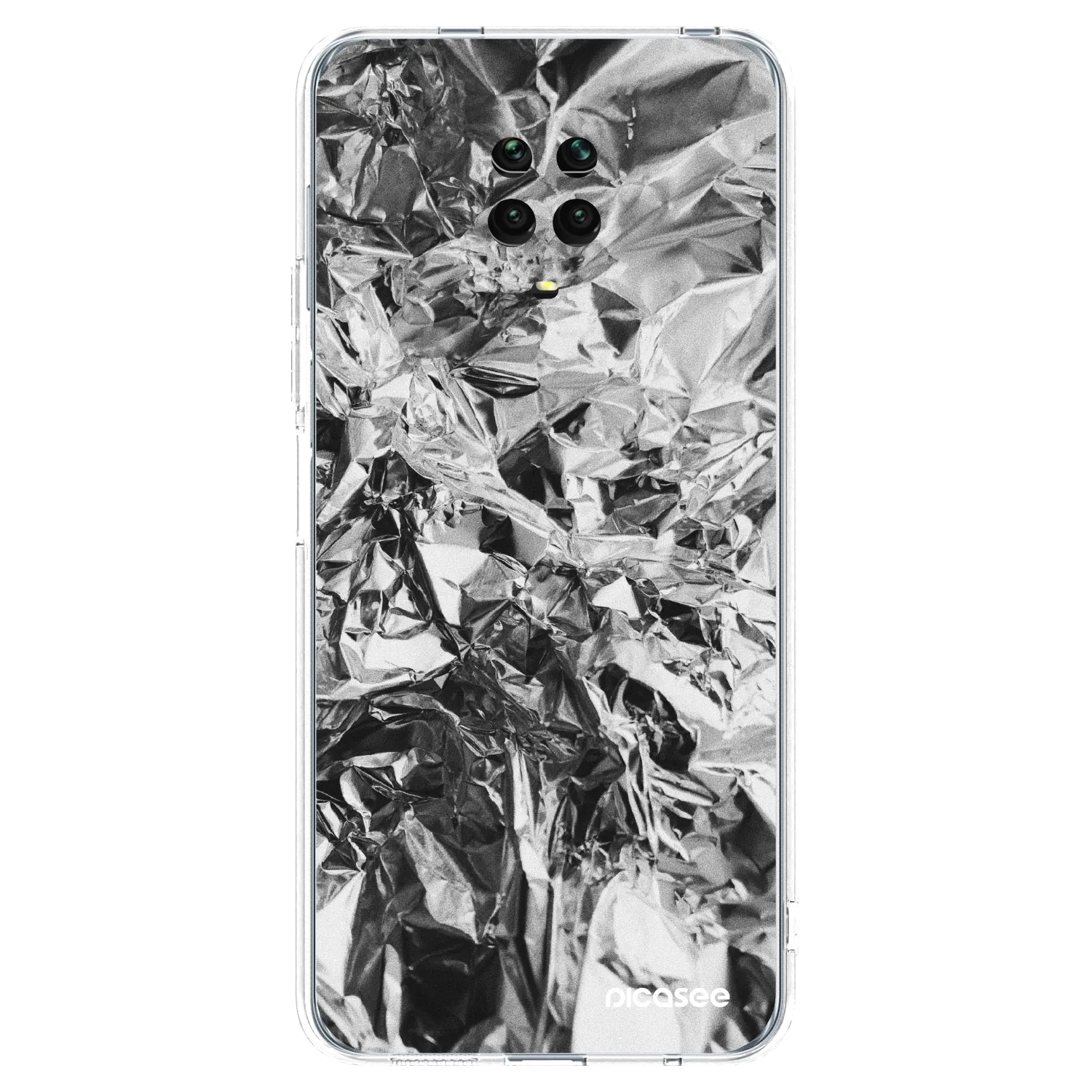 Picasee Xiaomi Redmi Note 9 Pro Hülle - Transparentes Silikon - Chrome
