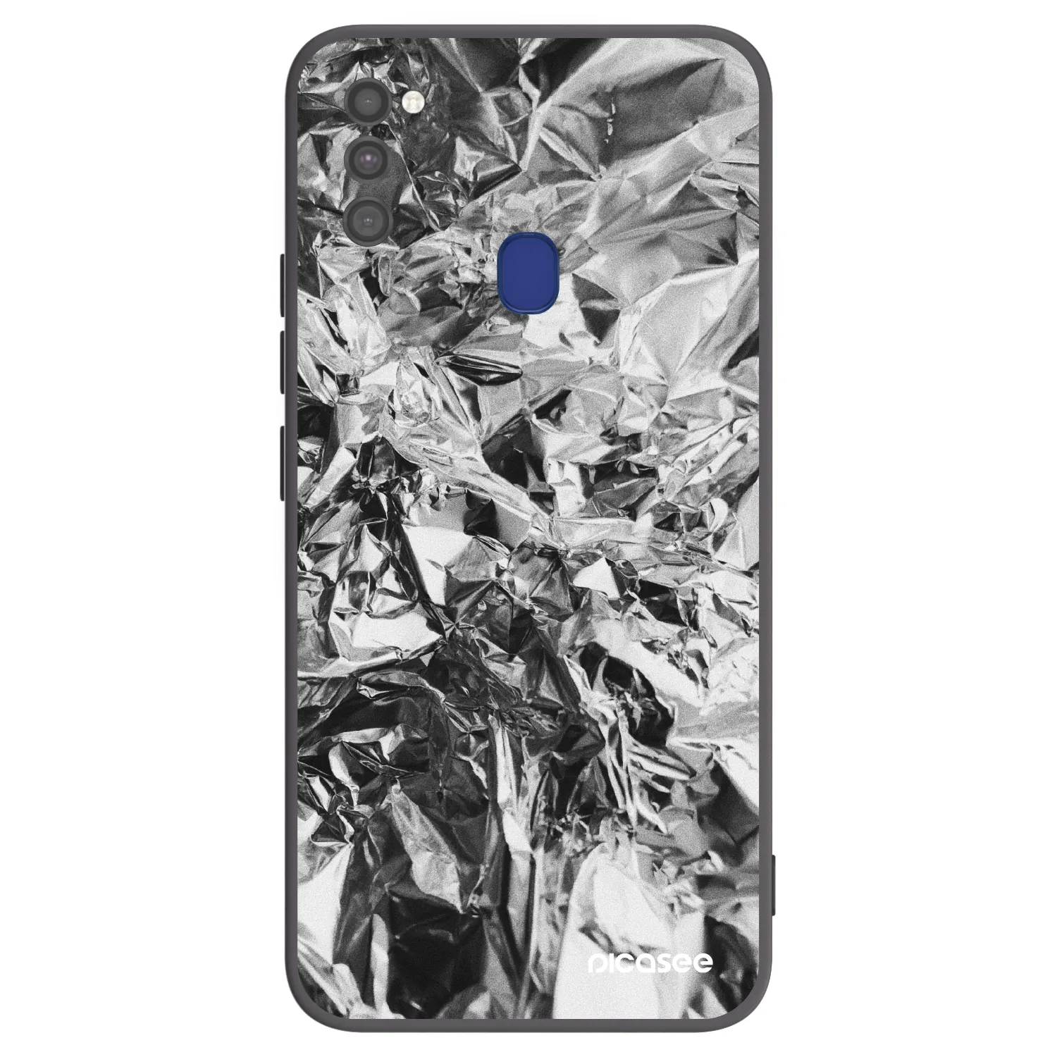 Picasee Samsung Galaxy M21 M215F Hülle - Schwarzes Silikon - Chrome