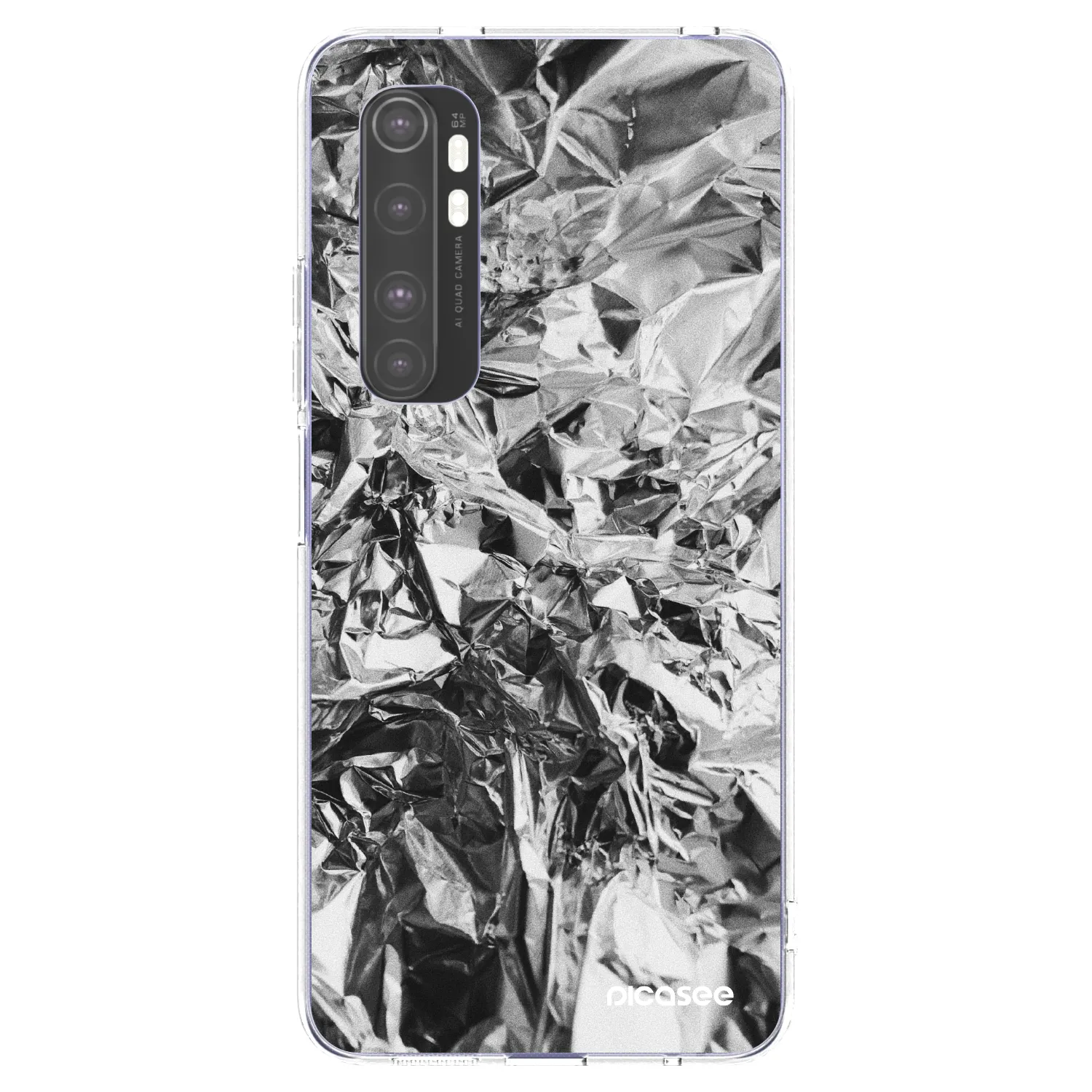 Picasee Xiaomi Mi Note 10 Lite Hülle - Transparentes Silikon - Chrome