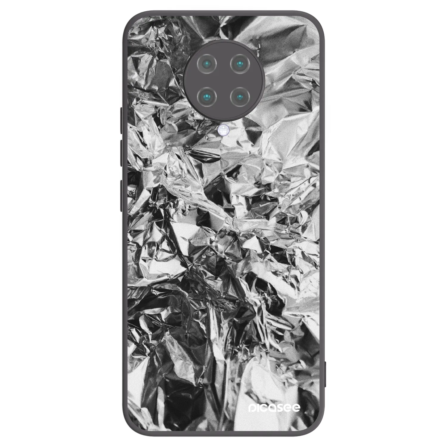 Picasee Xiaomi Poco F2 Pro Hülle - Schwarzes Silikon - Chrome